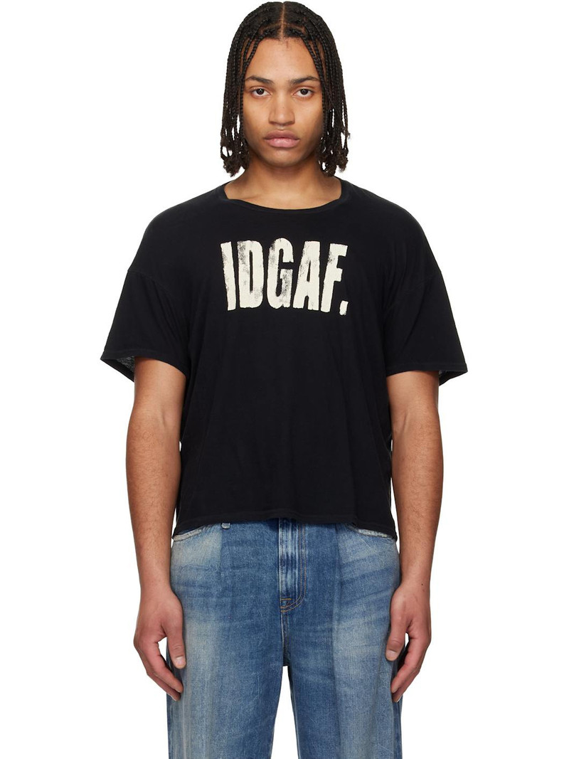 Black 'I Don't Give A F' Relaxed T-shirt 1