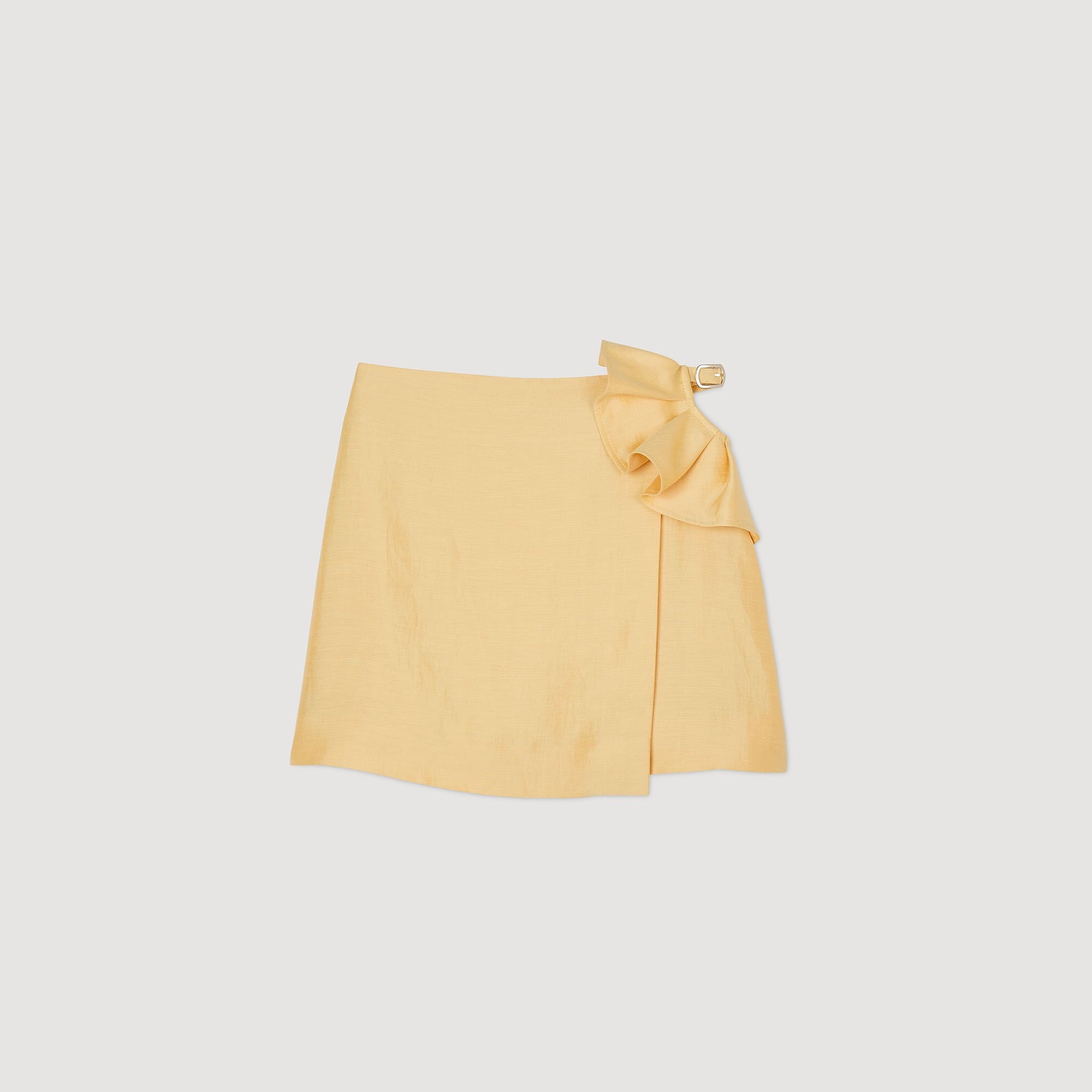 MINI SKIRT WITH RUFFLED DETAIL - 6
