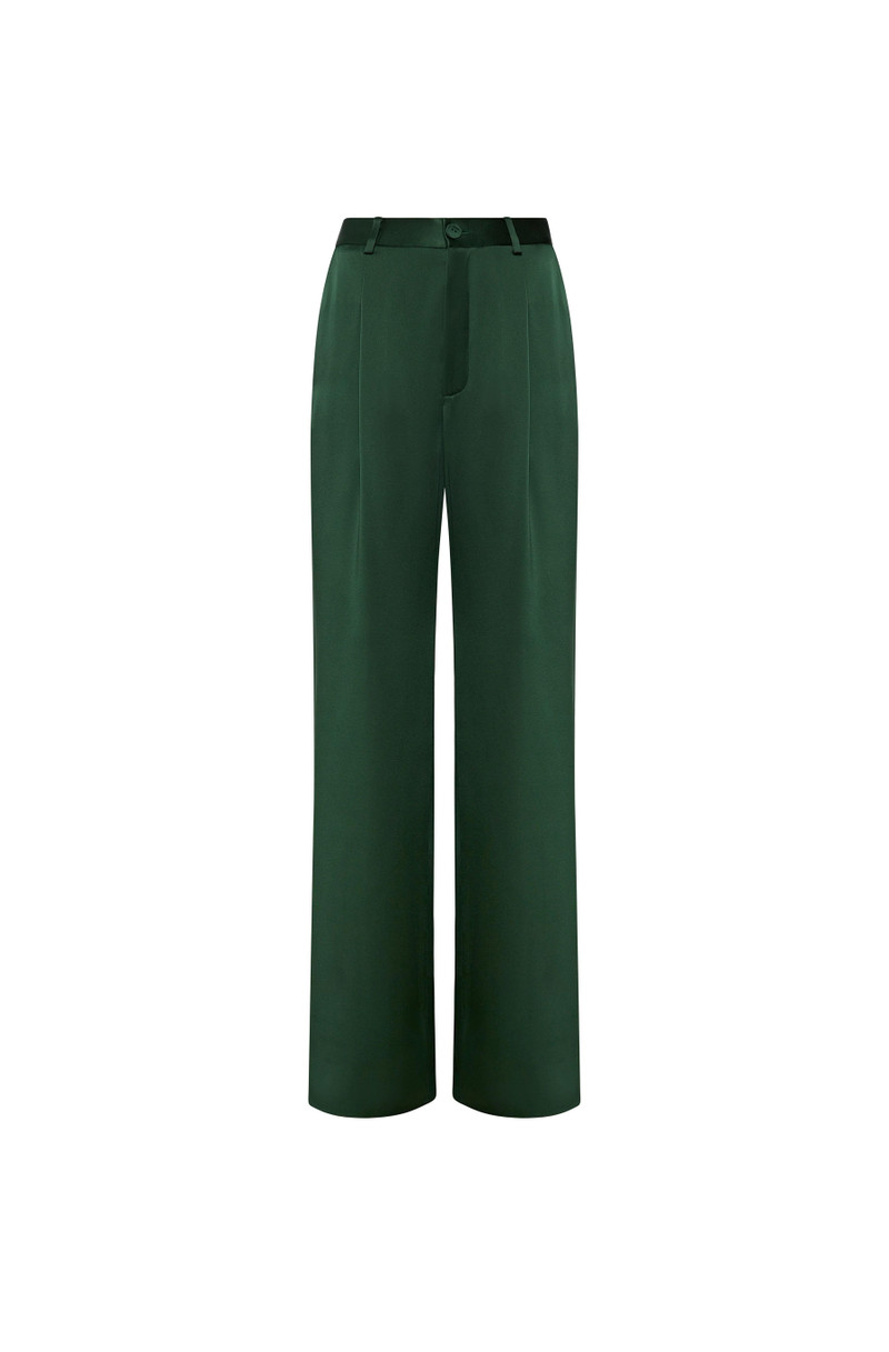 Satin Relaxed Pleated Pant 1