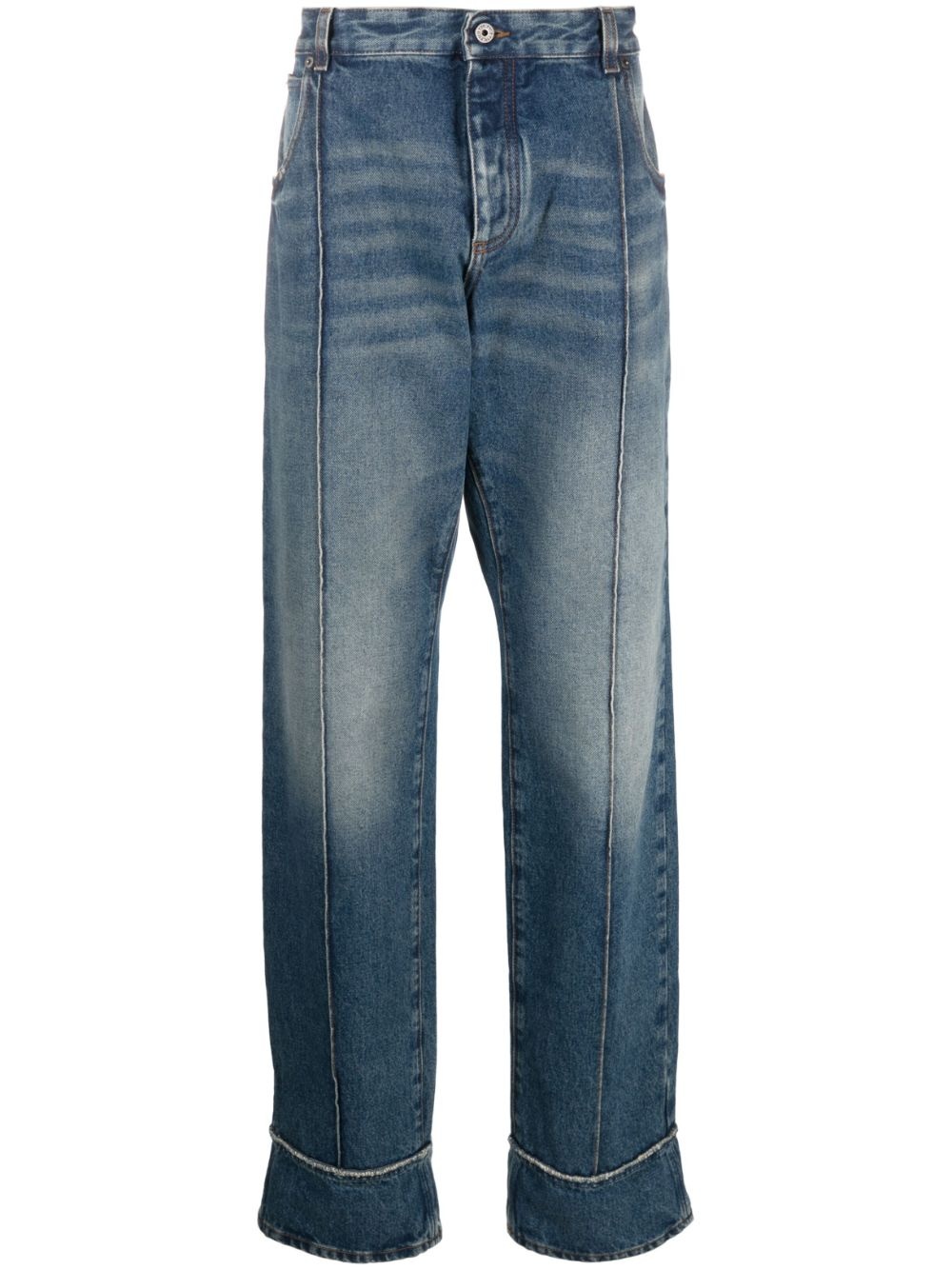 faded straight-leg jeans - 1