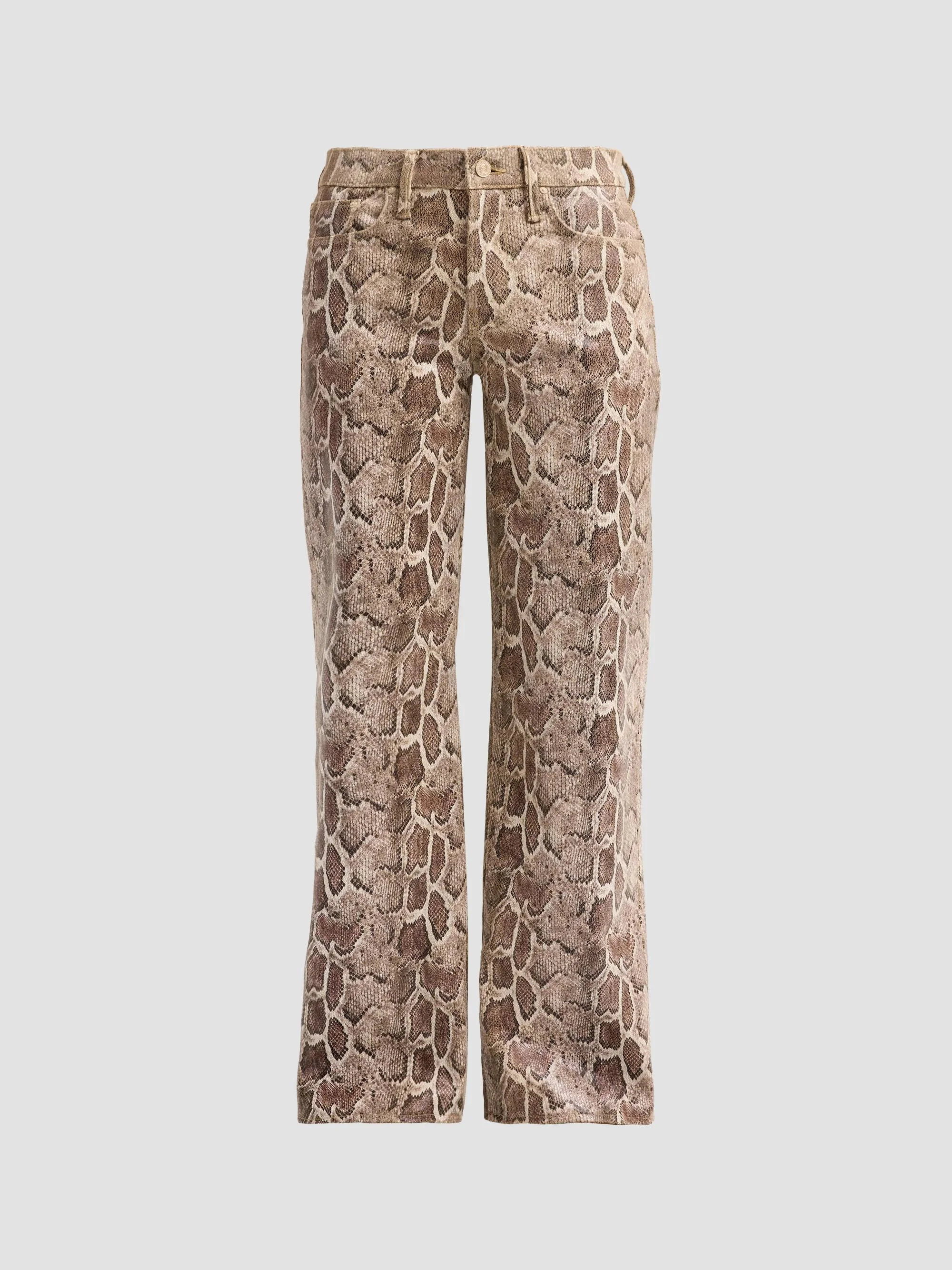 Women's The Maven Sneak Leather-Blend Pants - Royal Serpent - 1