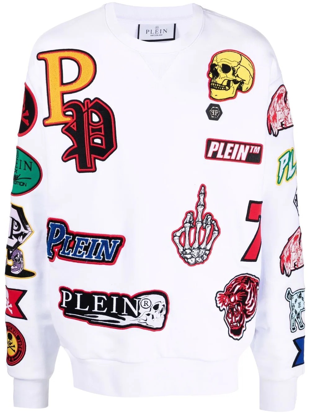 logo-patch sweatshirt - 1