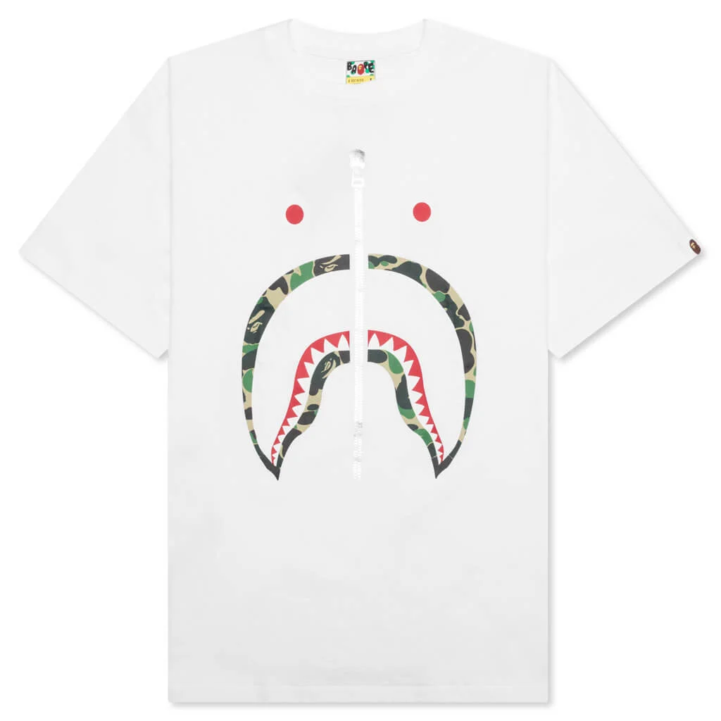 ABC CAMO SHARK TEE - WHITE/GREEN - 1