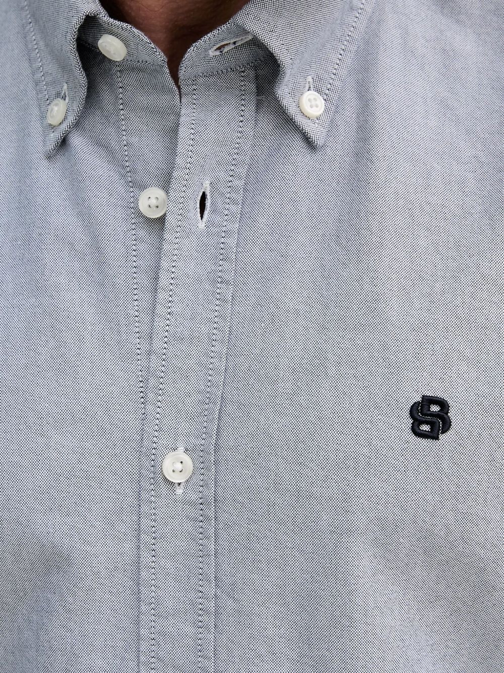 oxford-cloth logo shirt - 5