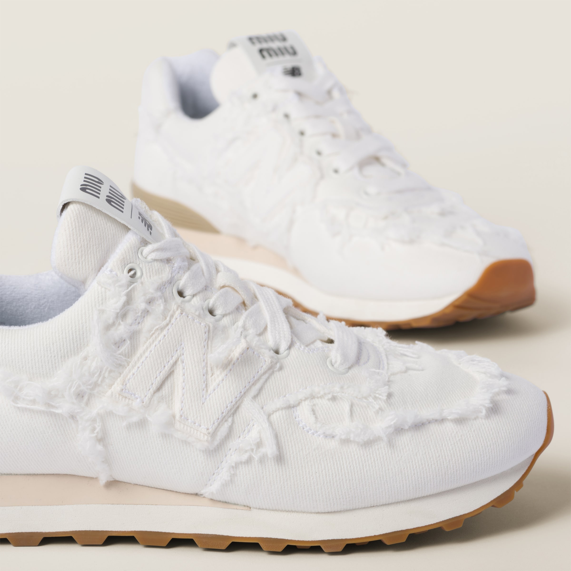 New Balance 574 x Miu Miu denim sneakers - 4