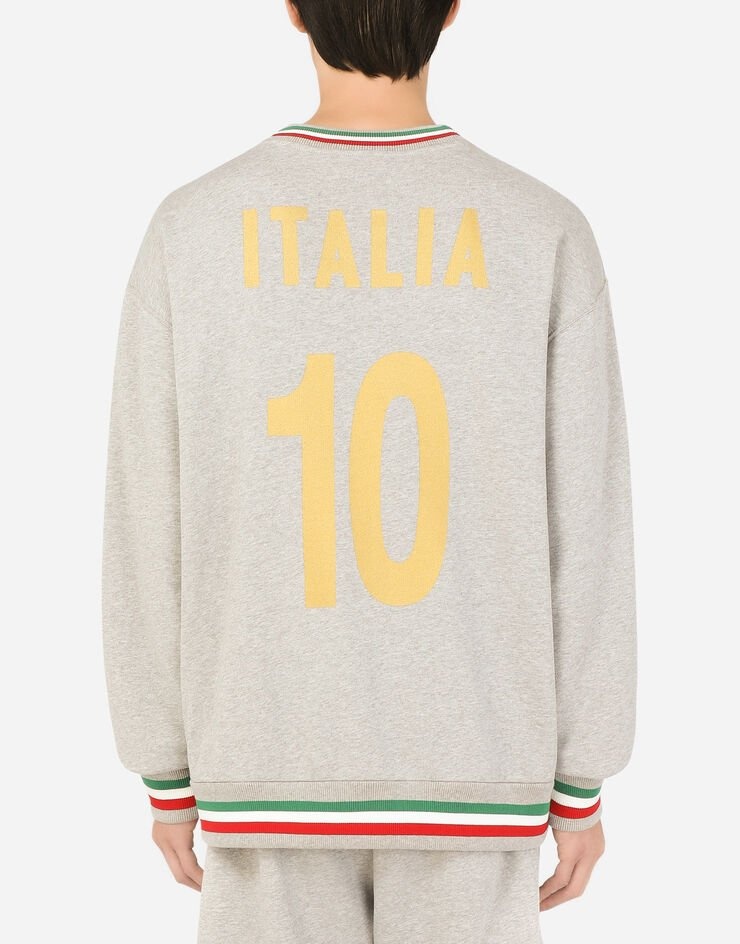 Jersey sweatshirt with patch and DG print - 2