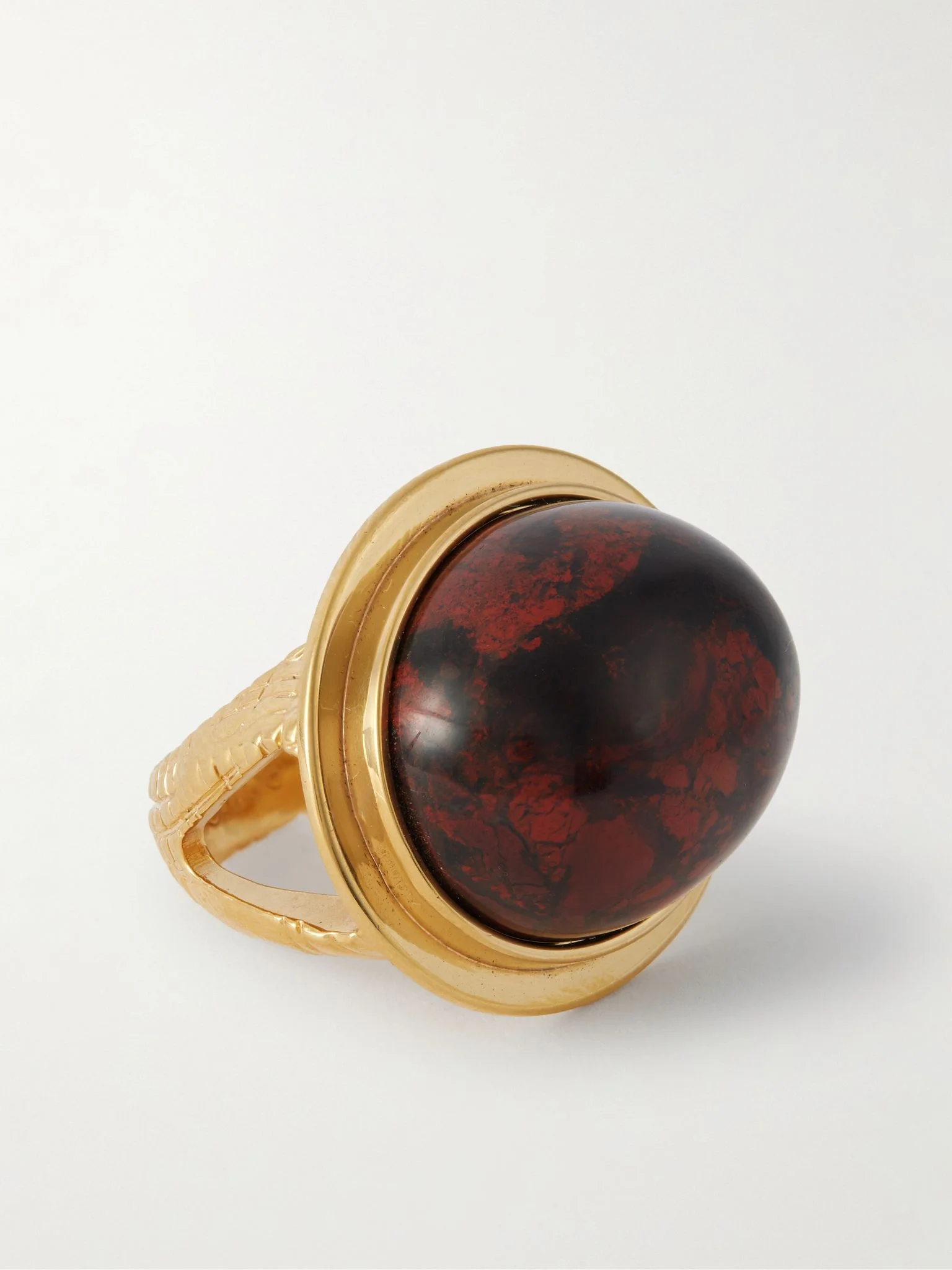 Gold-tone jasper ring Gold - 1