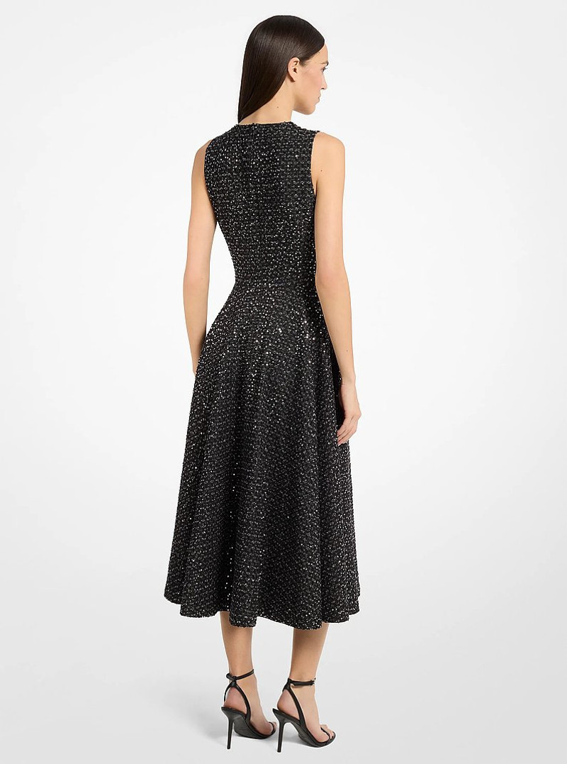 MICHAEL KORS COLLECTION Sequined Denim Tweed Dress outlook