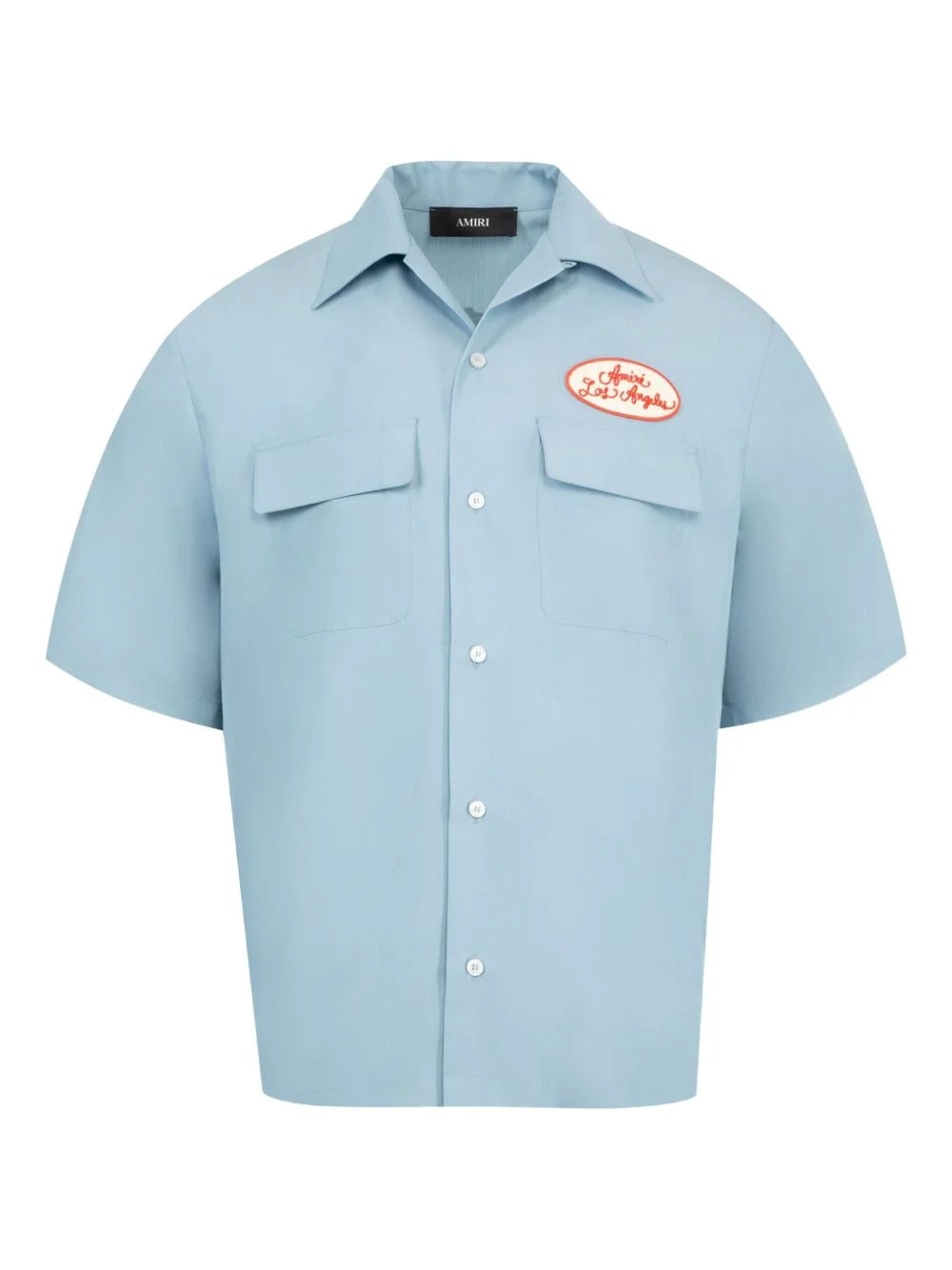 Station patch-pocket bowling shirt - 1