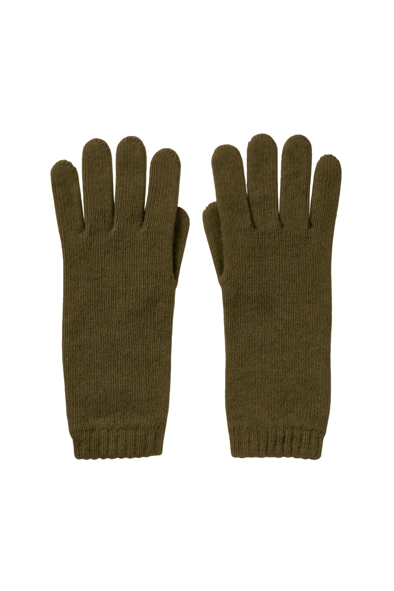 Women's Cashmere Green Gloves 1