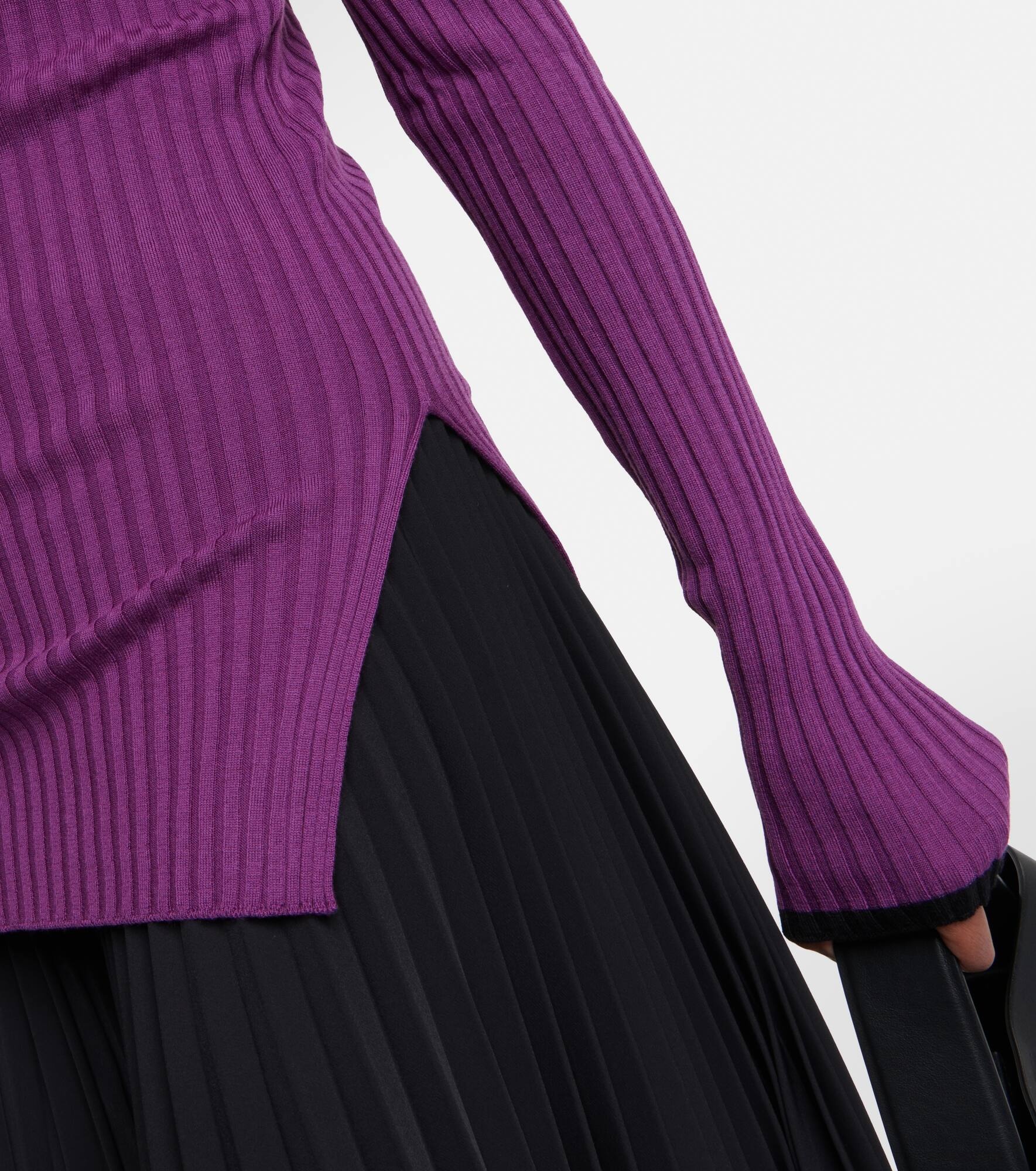 Ribbed-knit wool sweater - 4