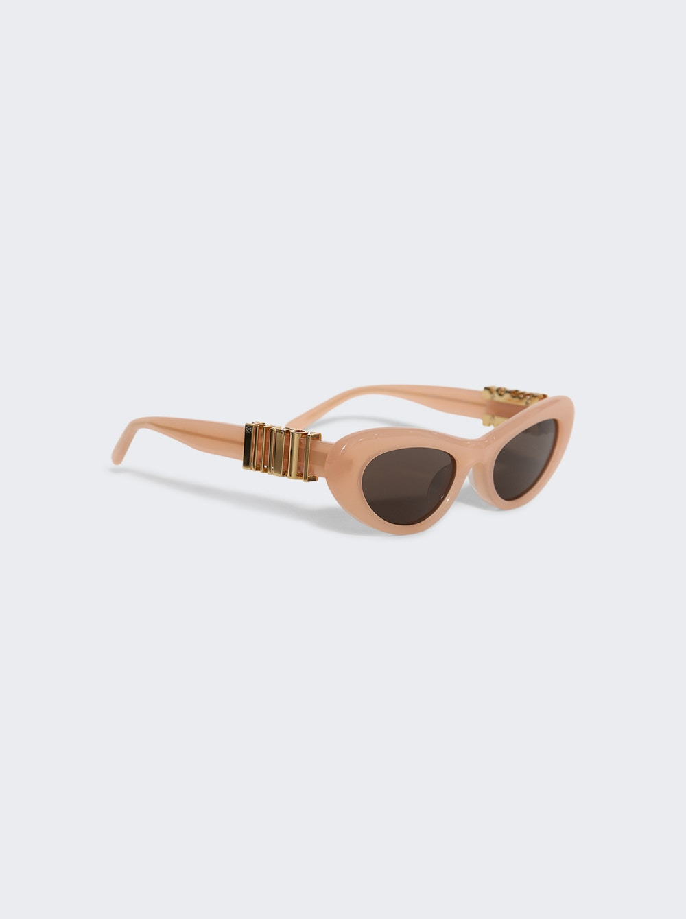 Slim Sunglasses Shiny Pink And Brown - 2