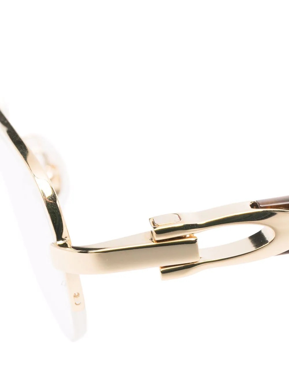 oval-frame tortoiseshell-effect glasses - 3