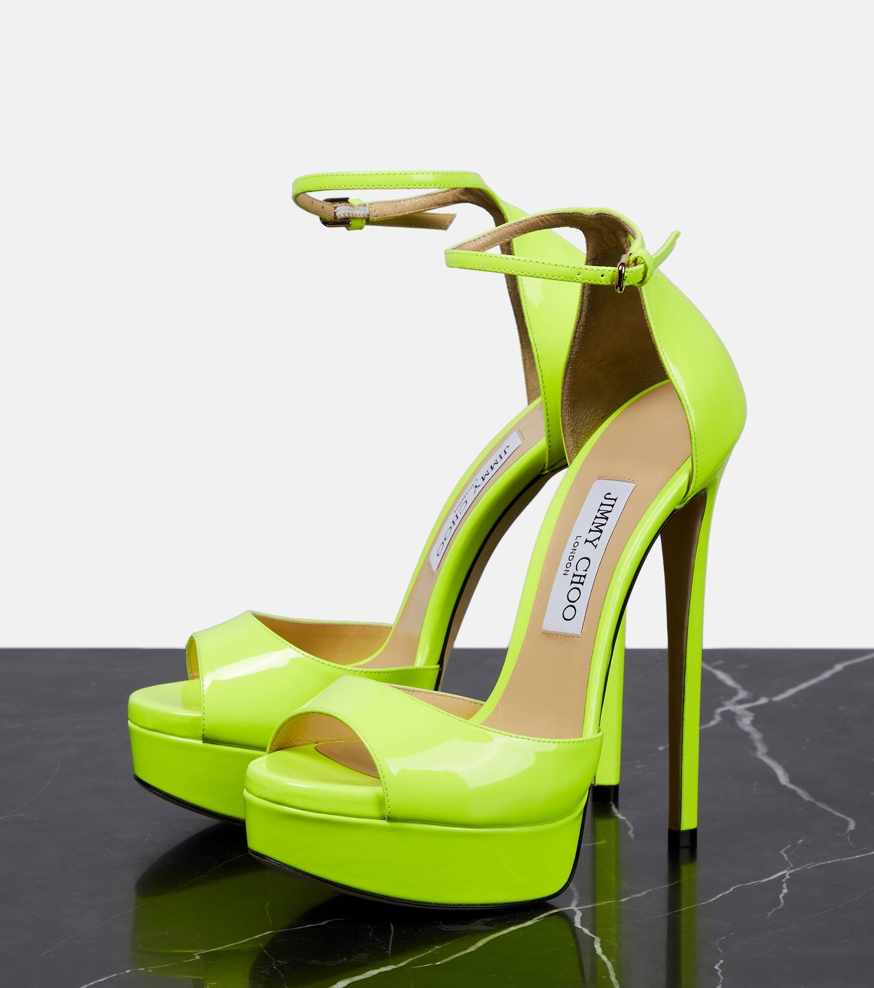 Max 150 patent leather platform sandals - 5