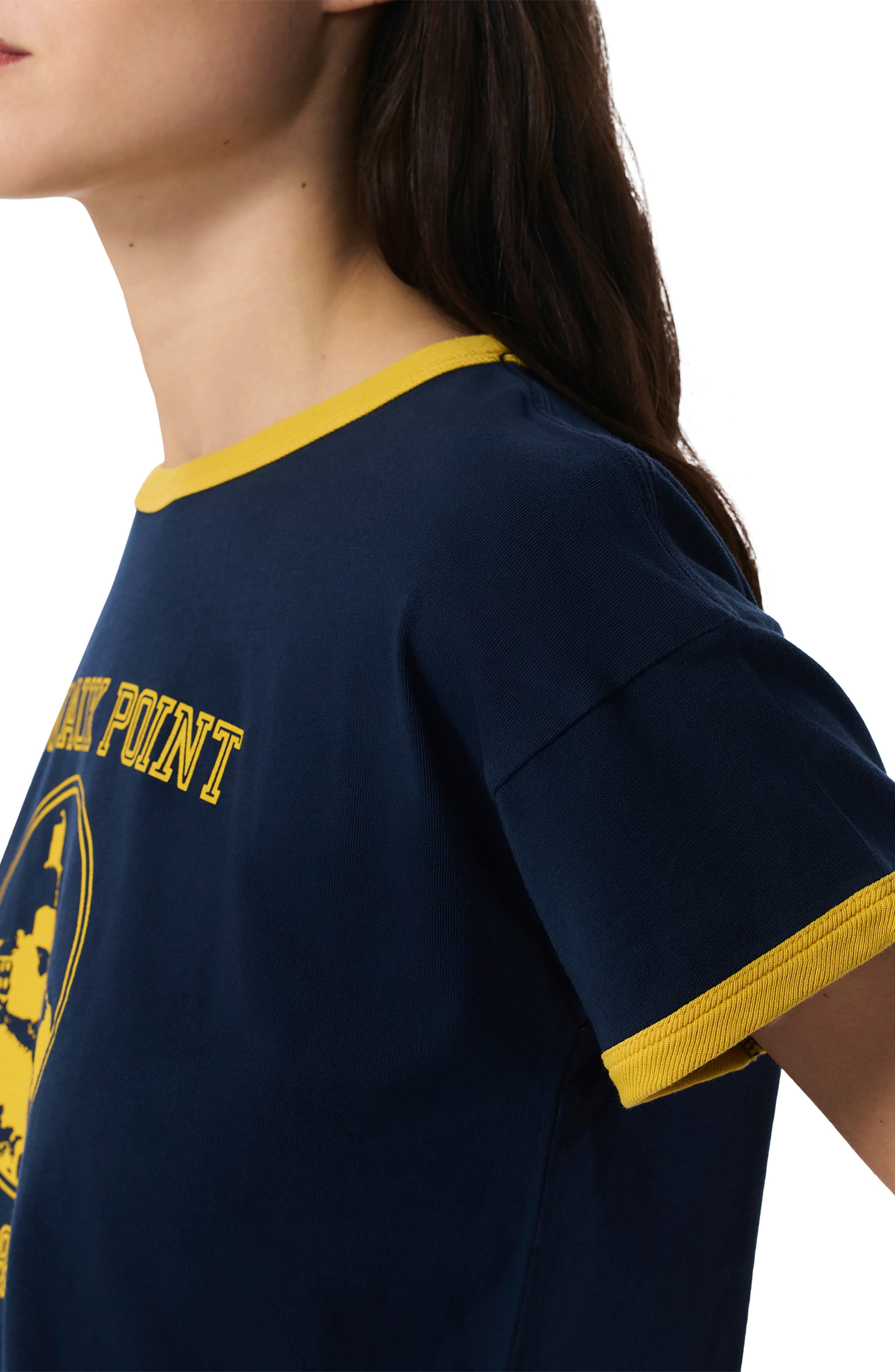 rag & bone Montauk Boxy Ringer T-Shirt in Navy at Nordstrom - 3