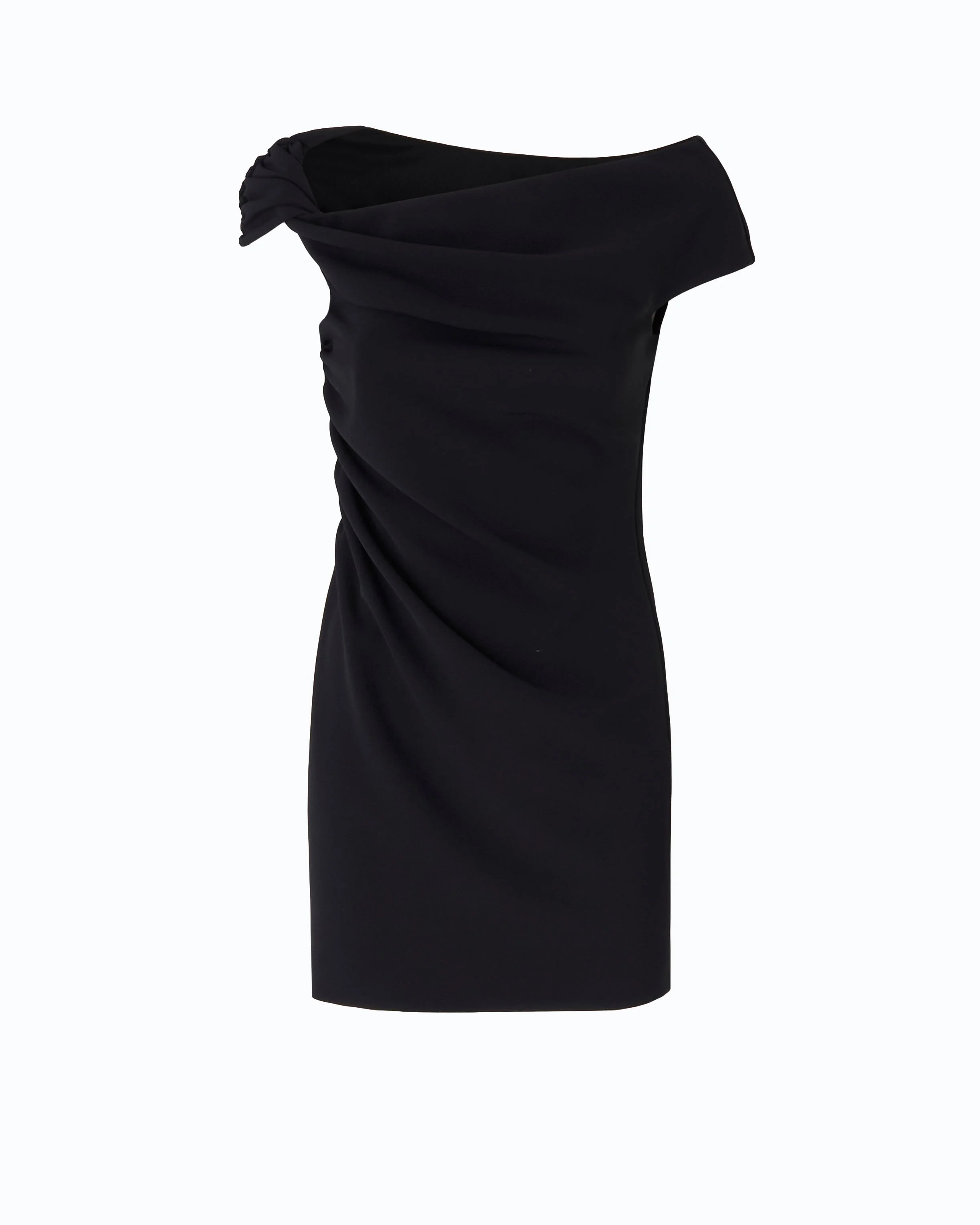 SLIM-FIT MINI DRESS WITH DRAPING - 1