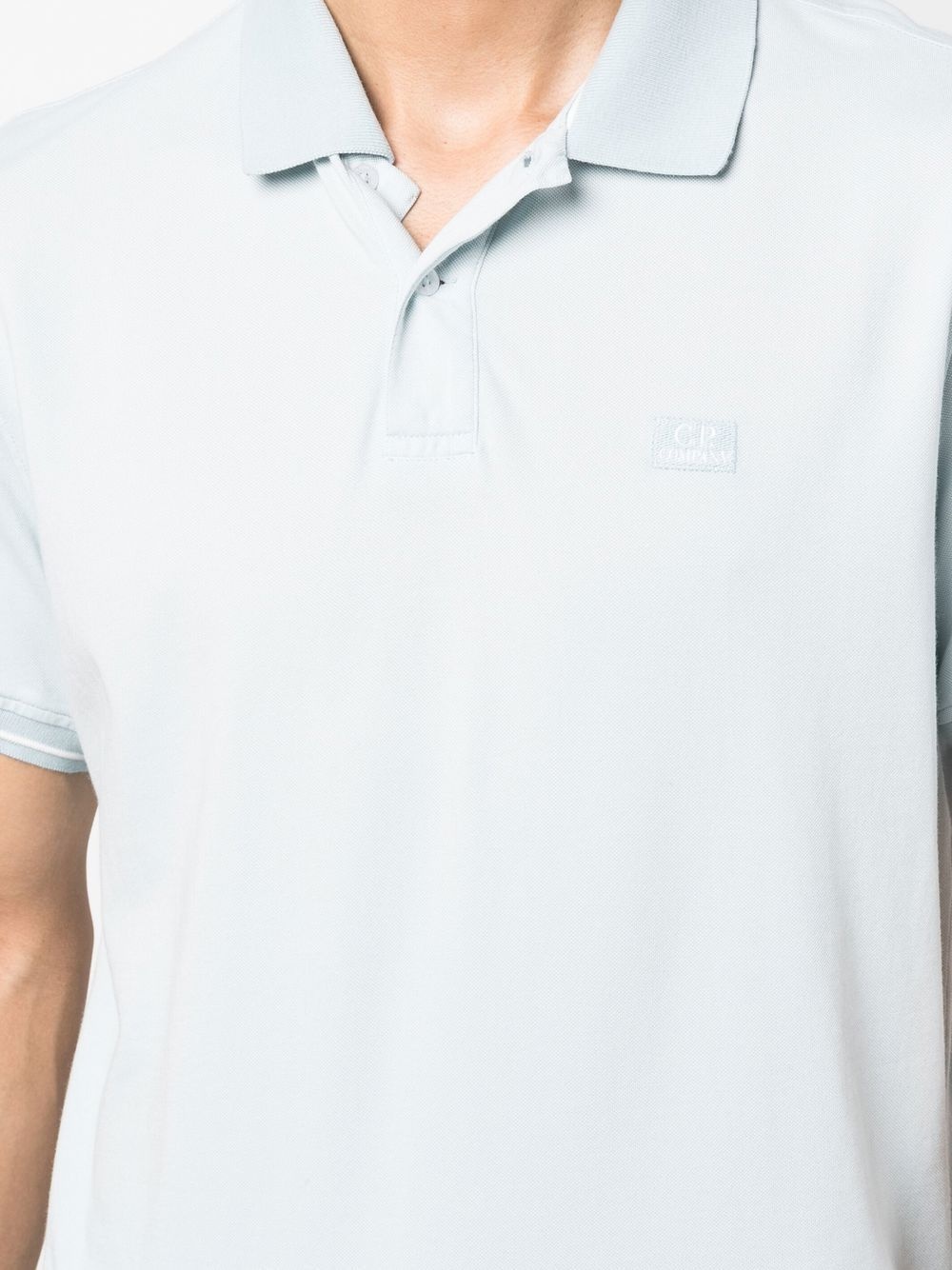 logo-embroidered polo shirt - 5