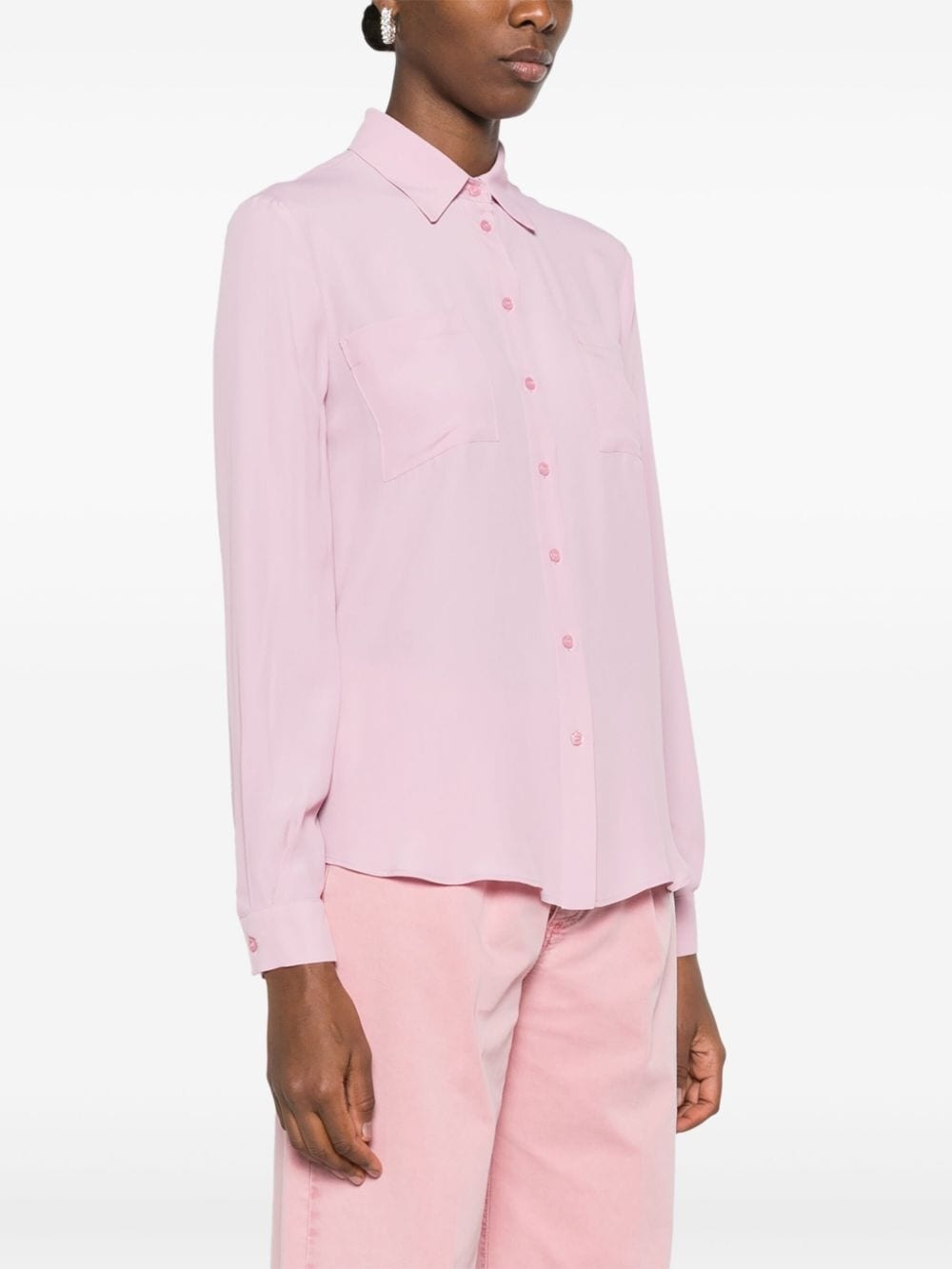 button-up crepe shirt - 3