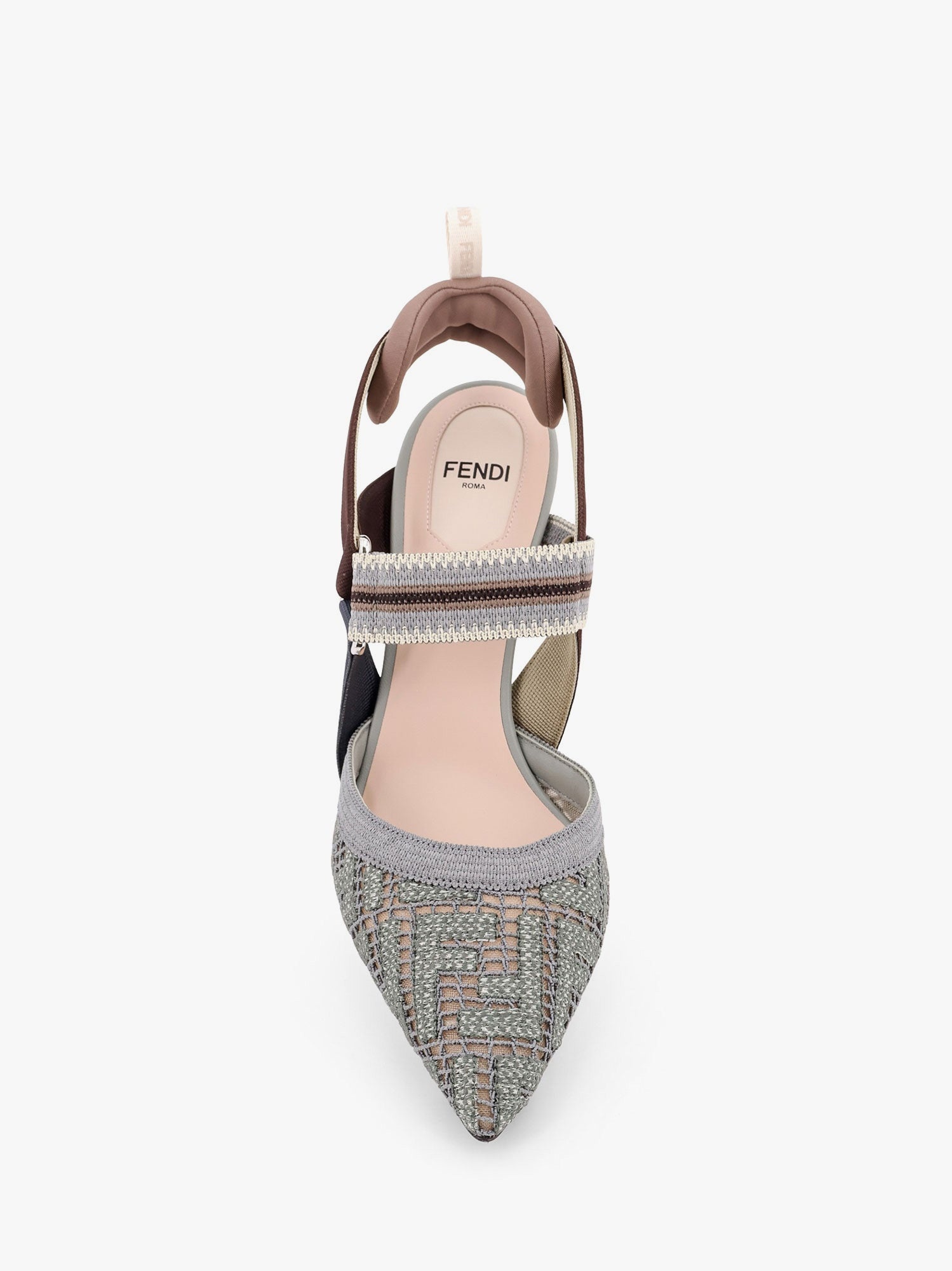 Fendi Colibrã¬ Mesh Slingback With Ff Embroidery - 4