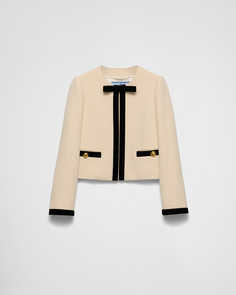 Single-breasted compact sablé jacket 1