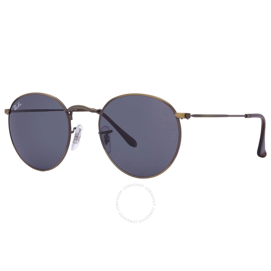 Ray Ban Round Metal Antiqued Blue Men's Sunglasses RB3447 9230R5 50 - 3