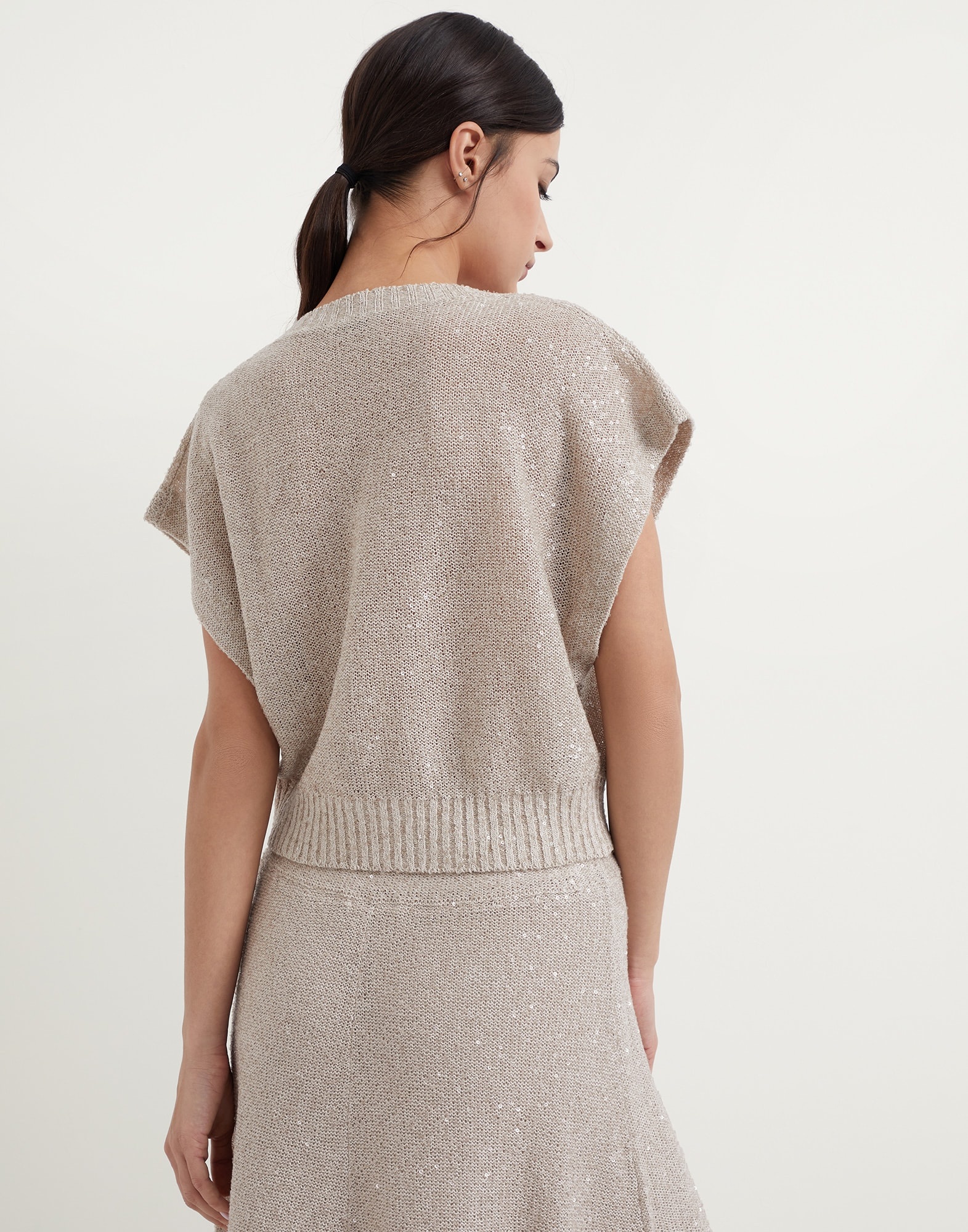 Dazzling linen, cashmere and silk sweater vest - 2