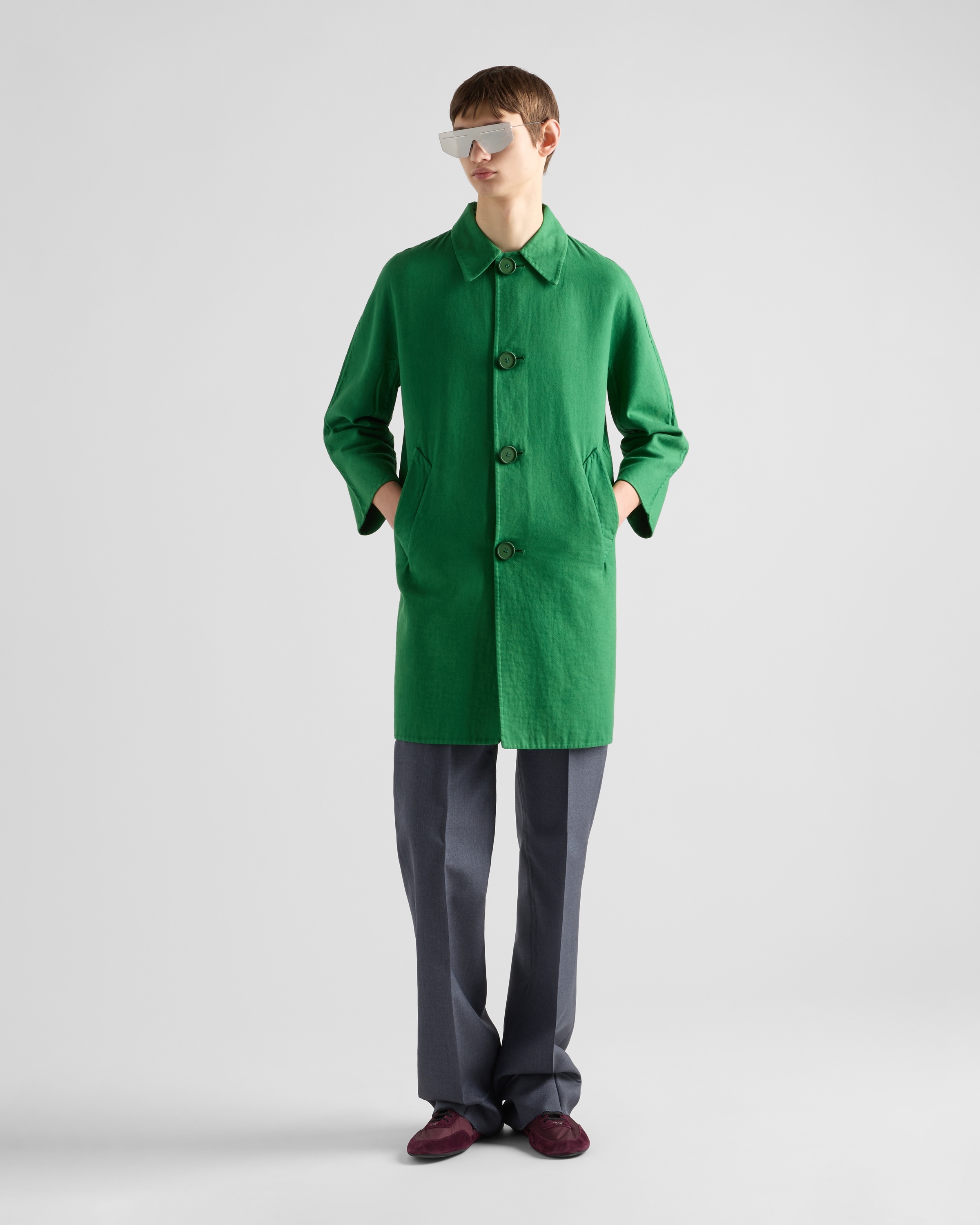 Single-breasted cotton coat - 2