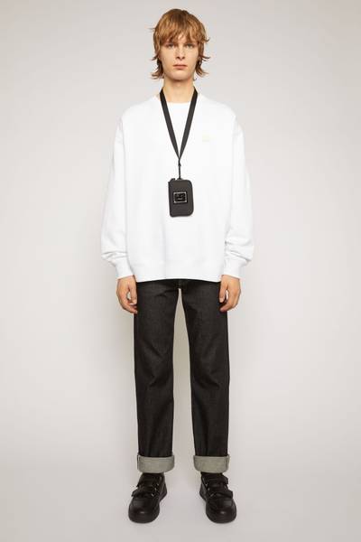 Acne Studios Crew neck sweatshirt optic white outlook