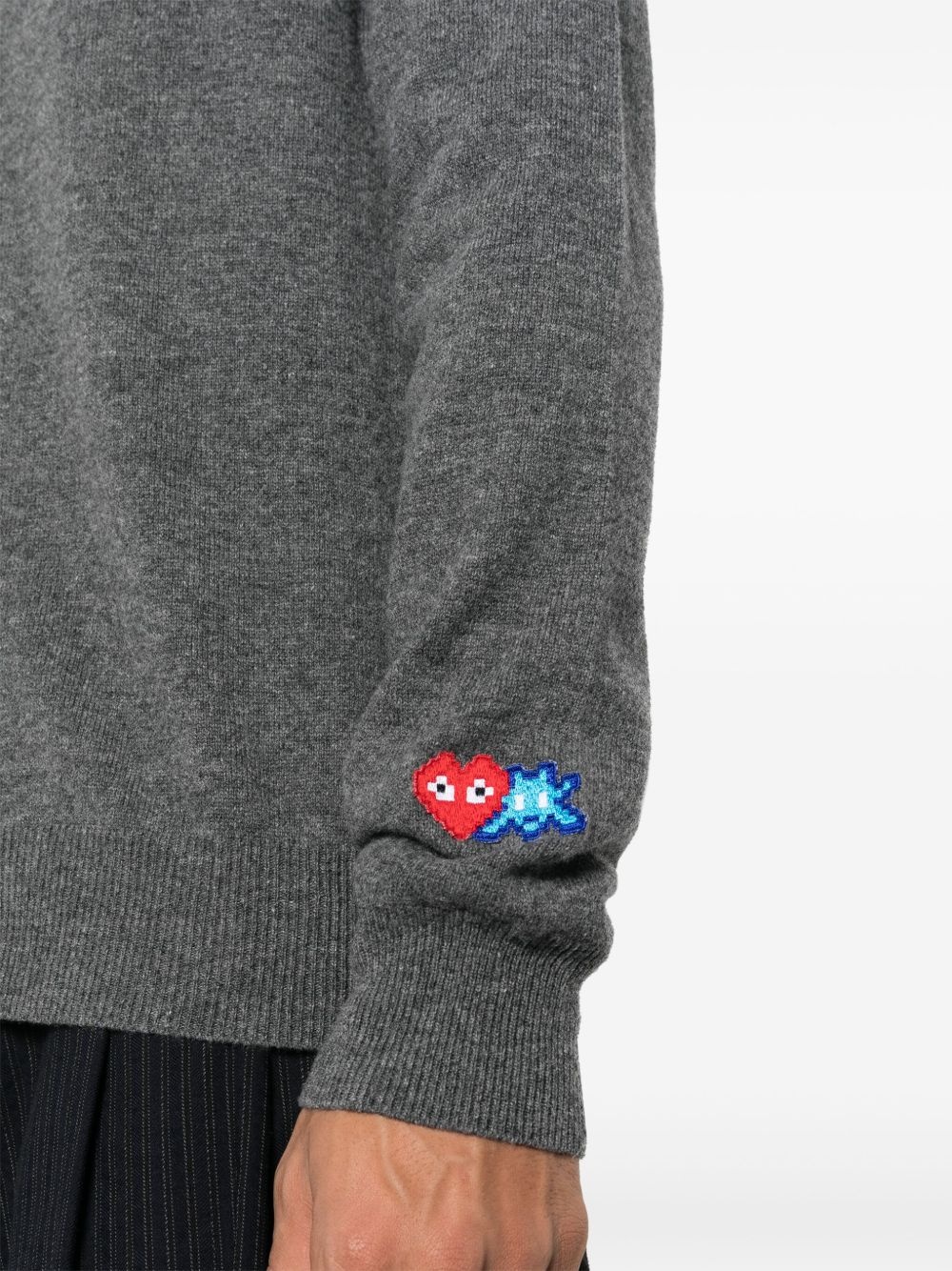 x the Artist Invader wool cardigan - 5