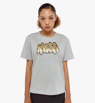 MCM Women’s MCM Sommer Cubic Logo Print T-Shirt in Organic Cotton outlook