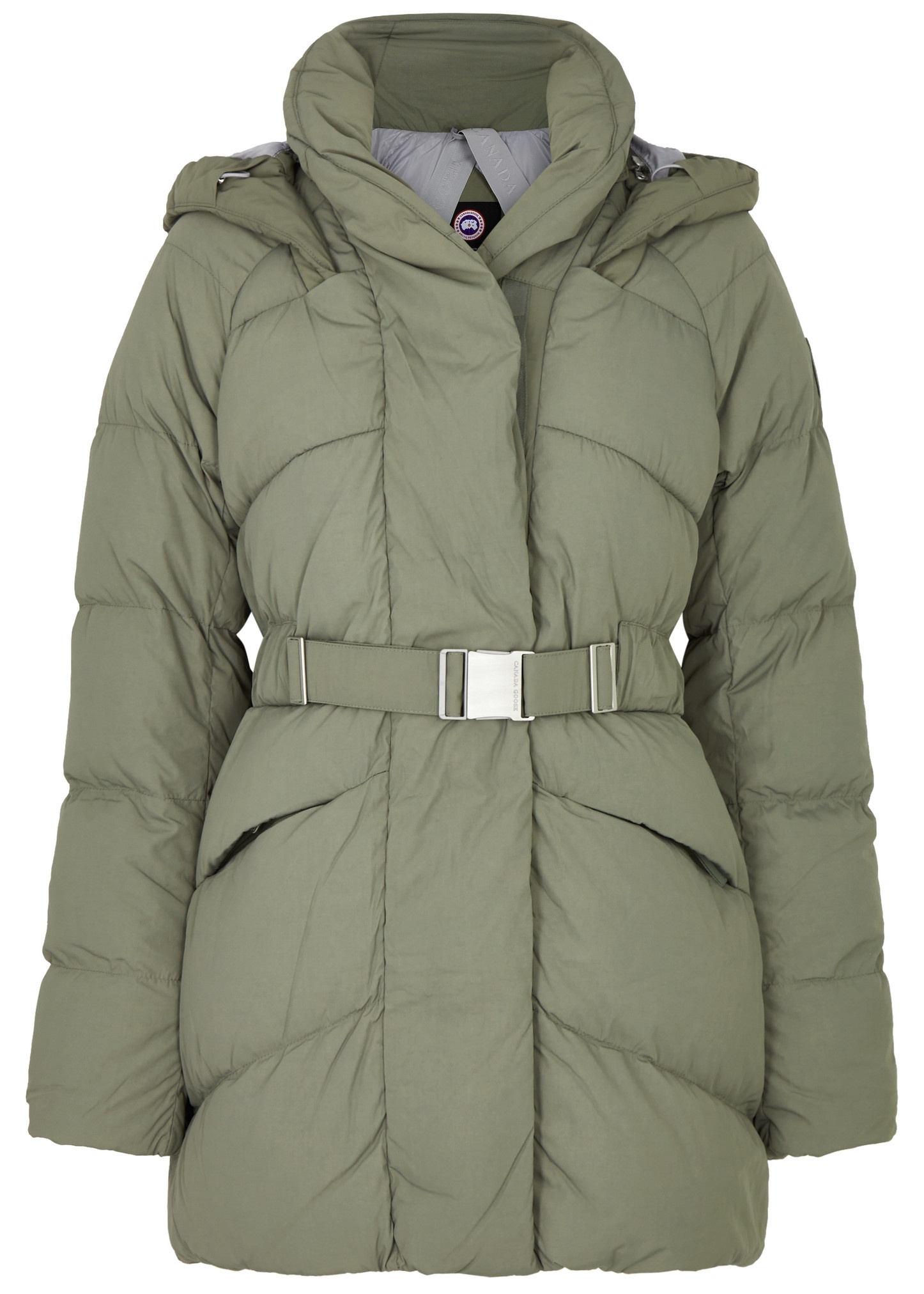 Marlow belted quilted shell coat - 1