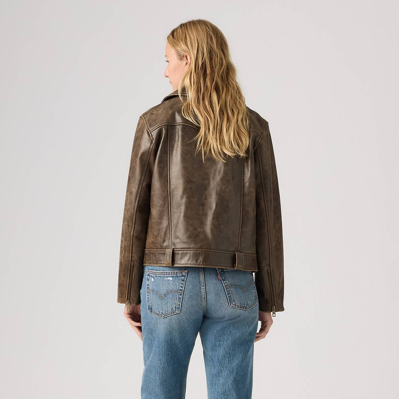 GENUINE LEATHER MOTO JACKET 4