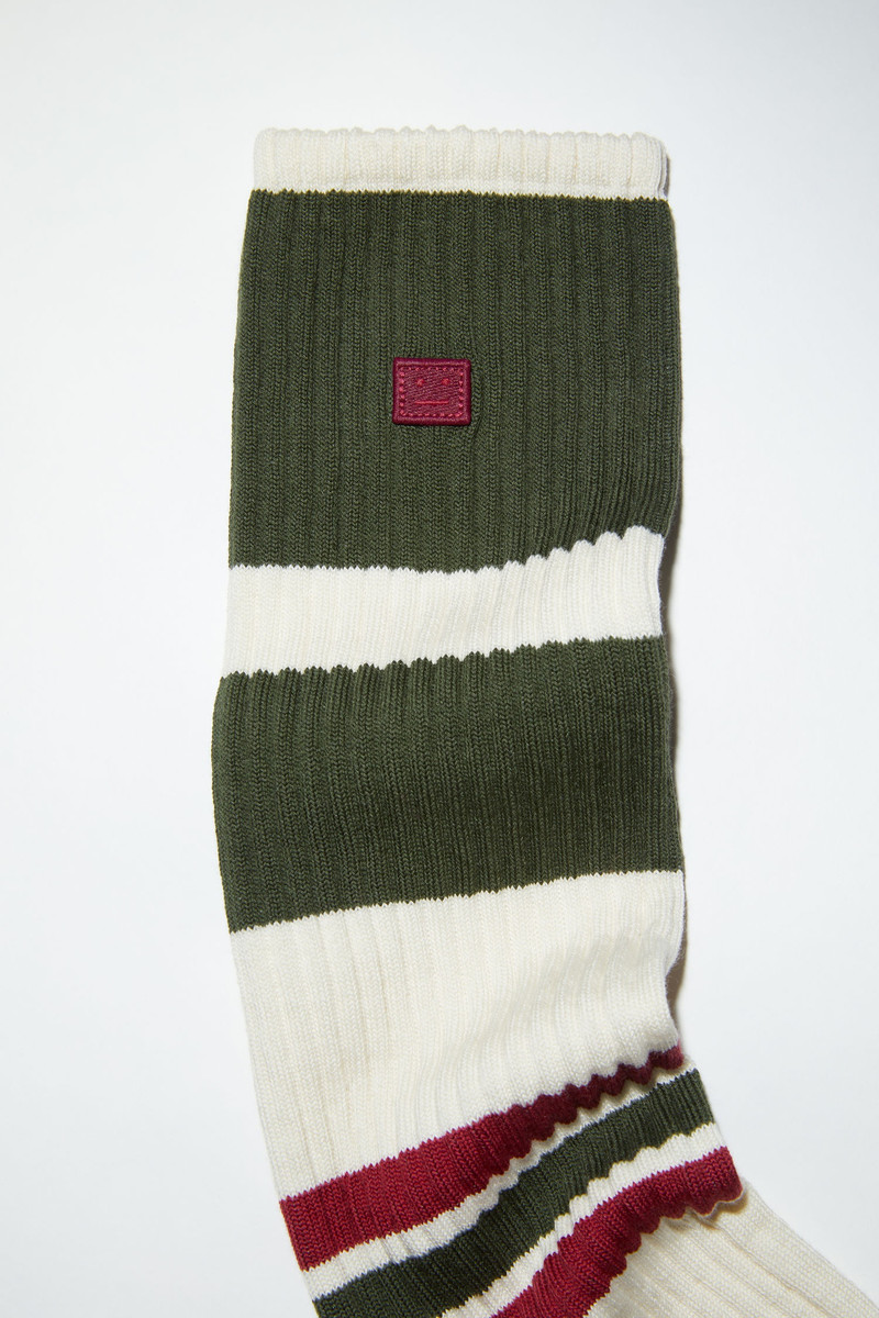 Striped socks - Dark khaki/multi 4