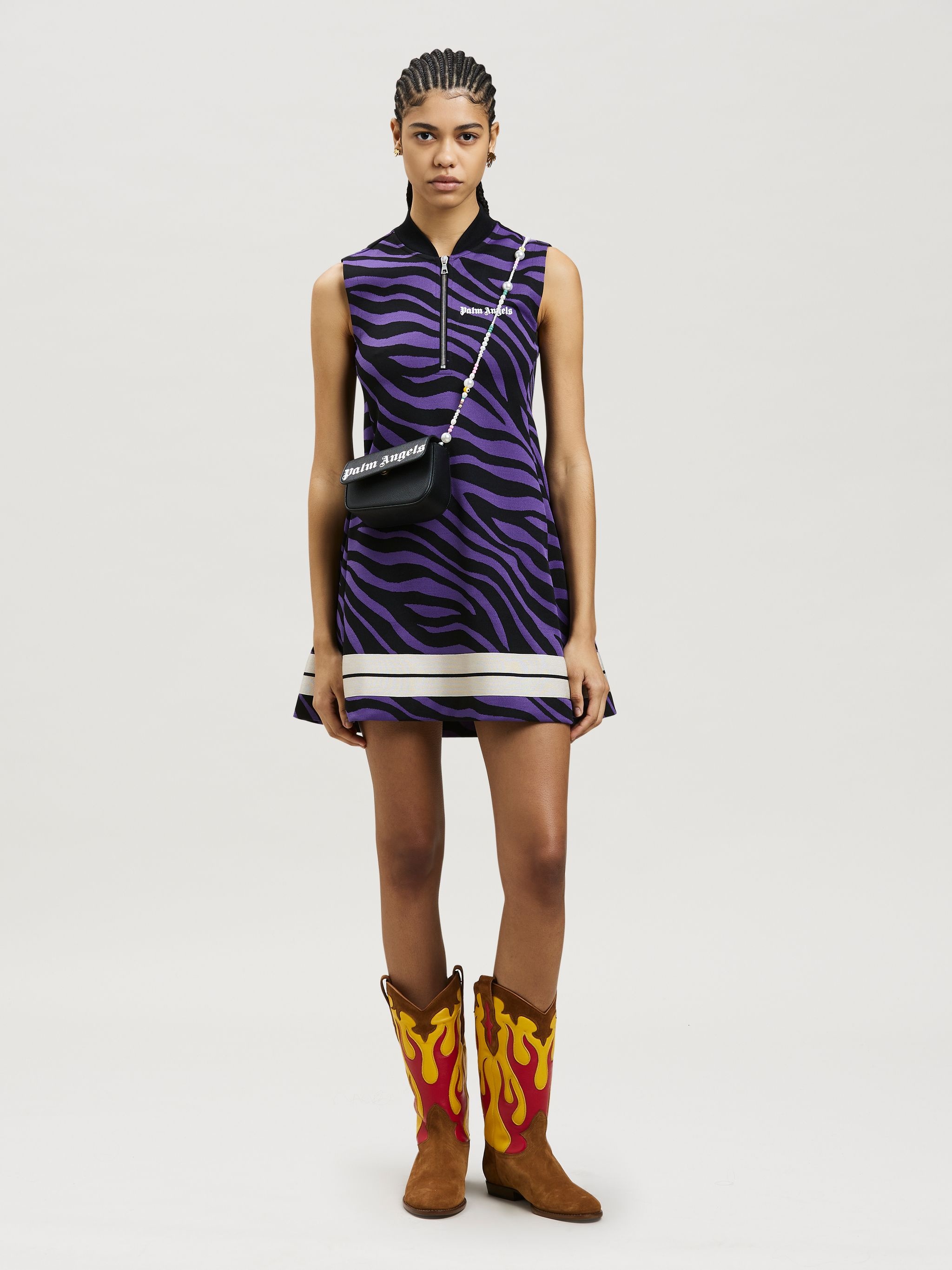 JACQUARD ZEBRA TRACK DRESS - 2