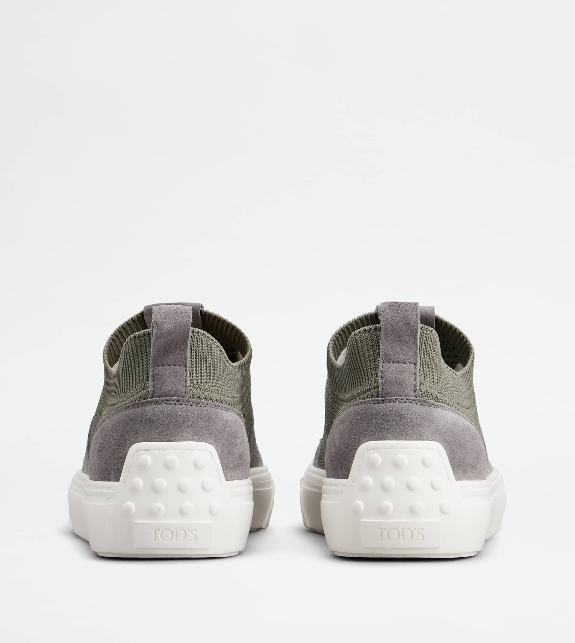 TOD'S SNEAKERS IN FABRIC AND SUEDE - GREY - 2