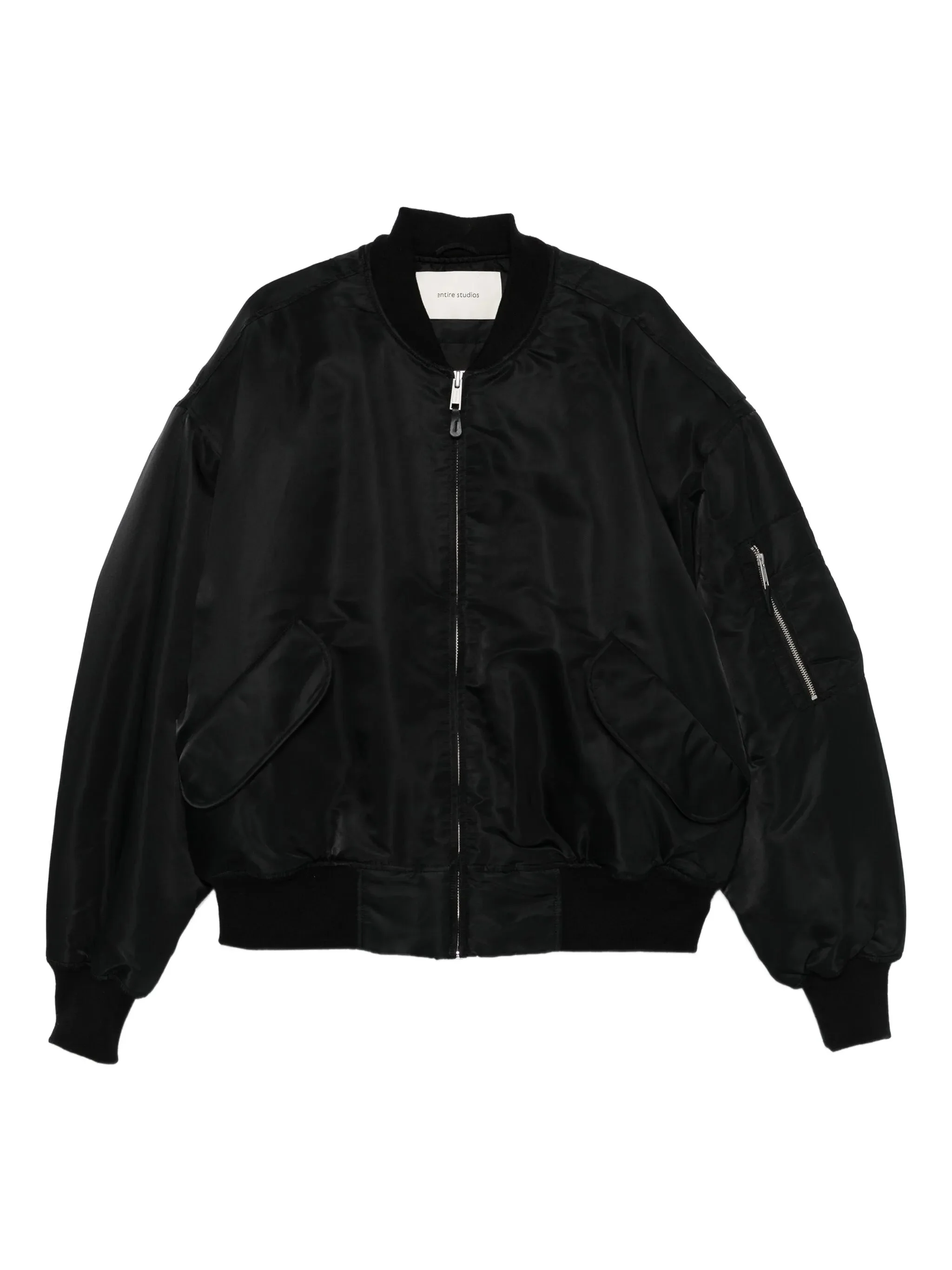 zip-fastening bomber jacket - 1