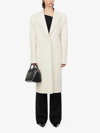 Givenchy Padded-shoulder peak-lapel wool coat outlook