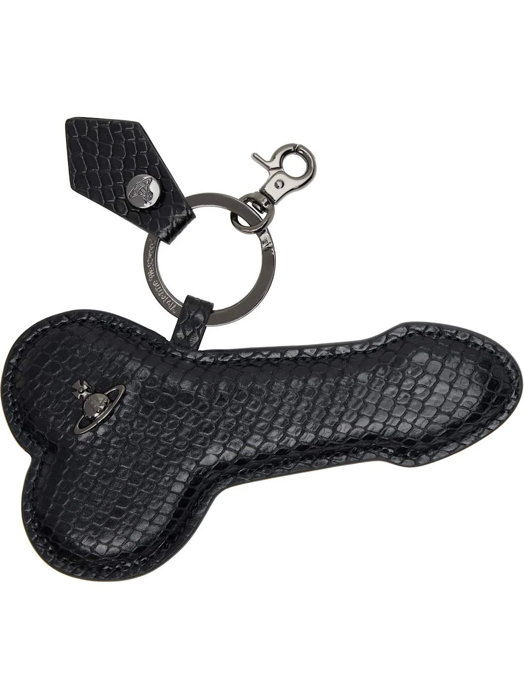 Black Snake Embossed 'Penis' Keychain - 1