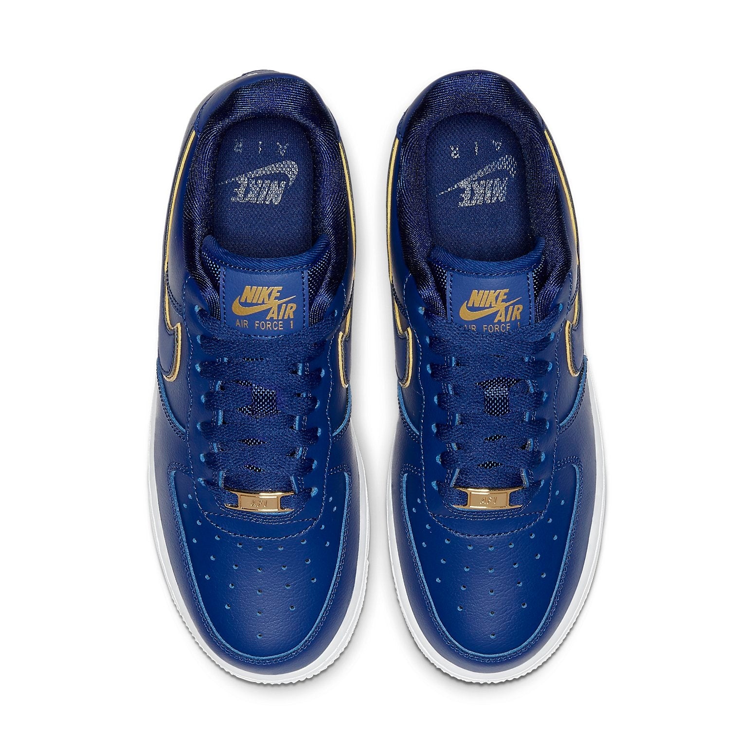 (WMNS) Nike Air Force 1 Low 'Blue Gold Swoosh' AO2132-401 - 4