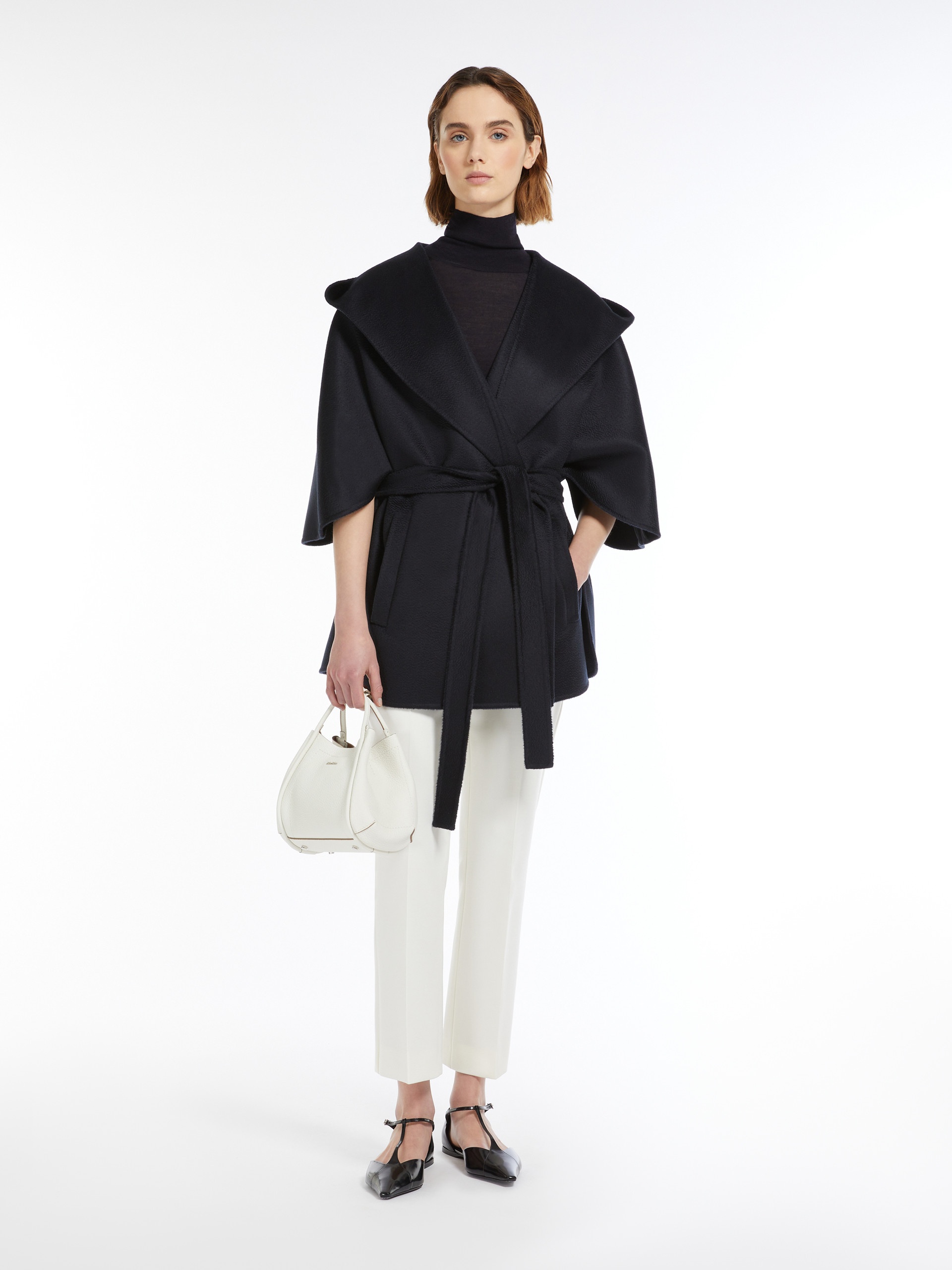 DUCCIO Cashmere robe-style cape - 2