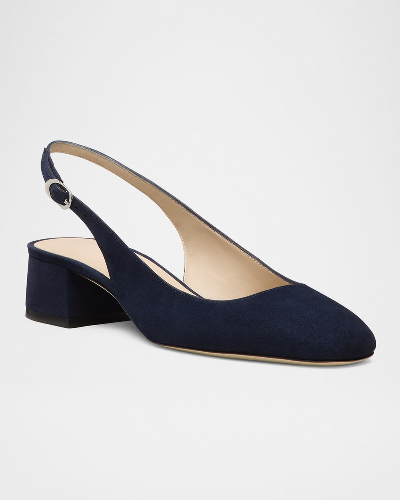 Stuart Weitzman Maeve Suede Slingback Ballerina Pumps outlook