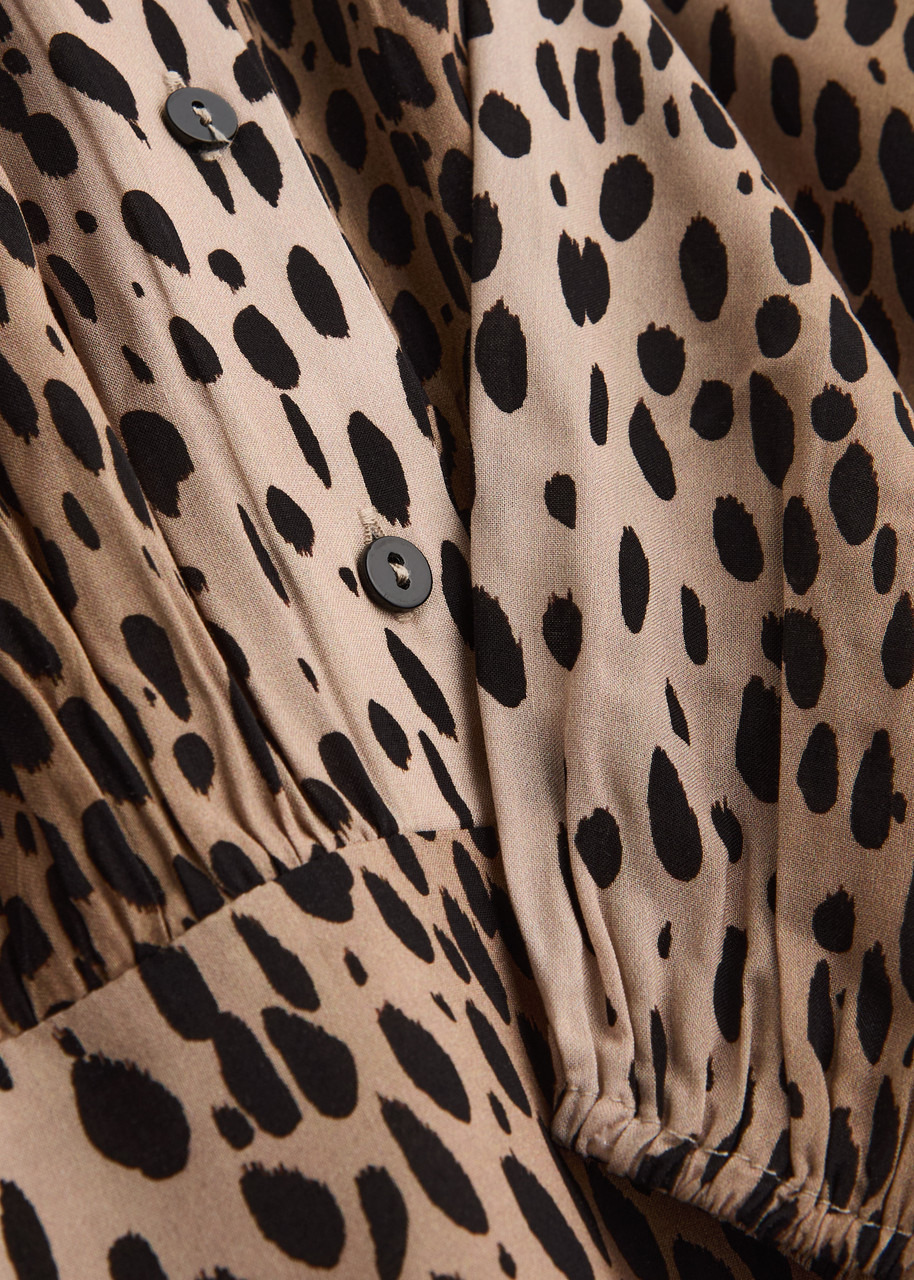 Rixo Izzy Leopard-print Woven Midi Shirt Dress - 5
