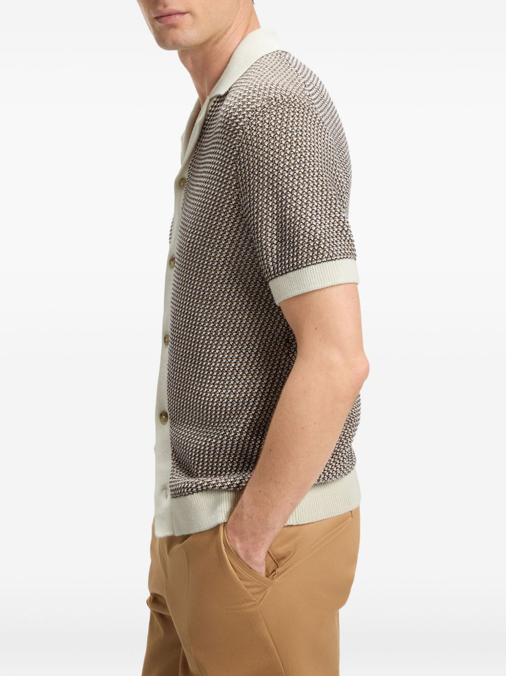 Houndstooth knitted shirt - 5