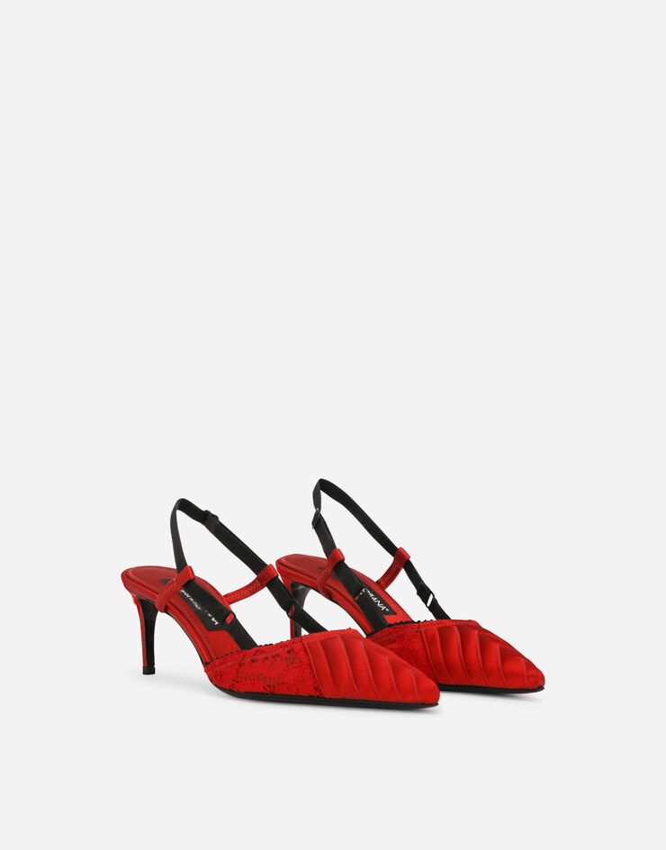 Corset-style satin slingbacks - 2