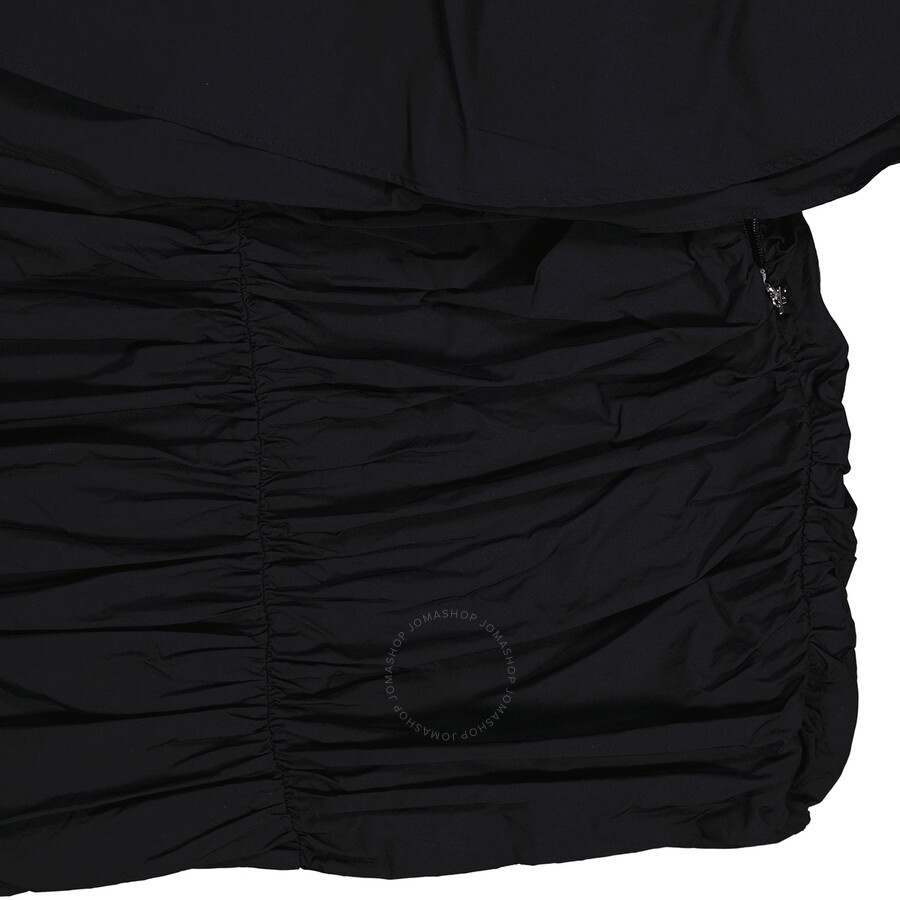 Rotate Ladies Black Taft Pleated One-Shoulder Mini Dress - 7