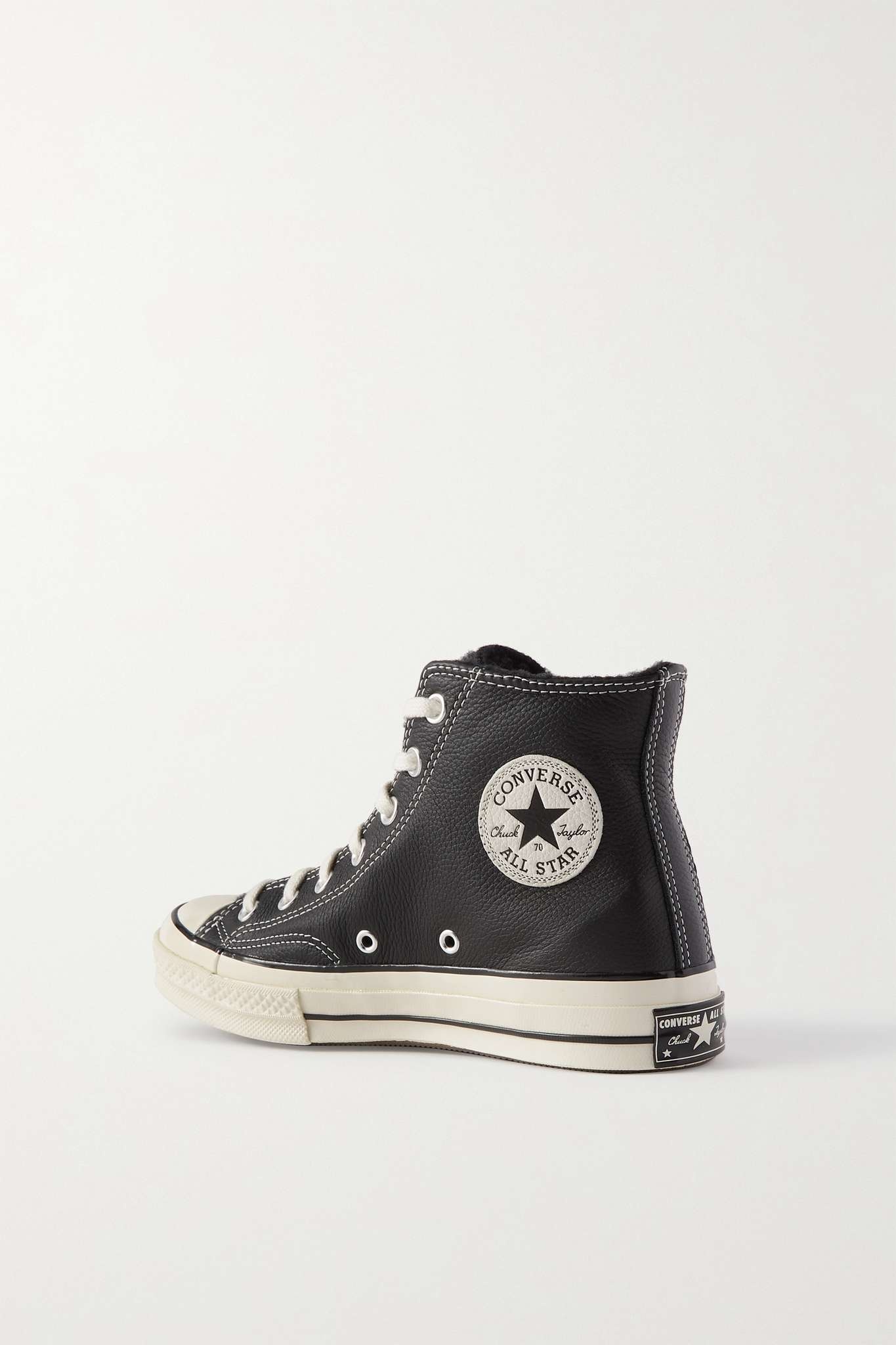 Chuck Taylor All Star 70 shearling-lined textured-leather high-top sneakers - 3