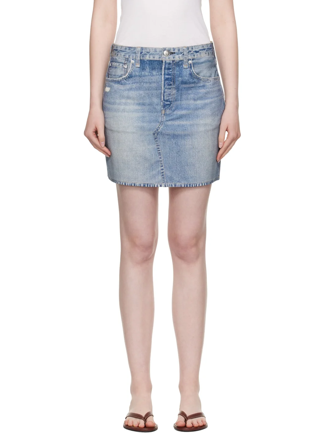 Blue Miramar Ponte Miniskirt - 1