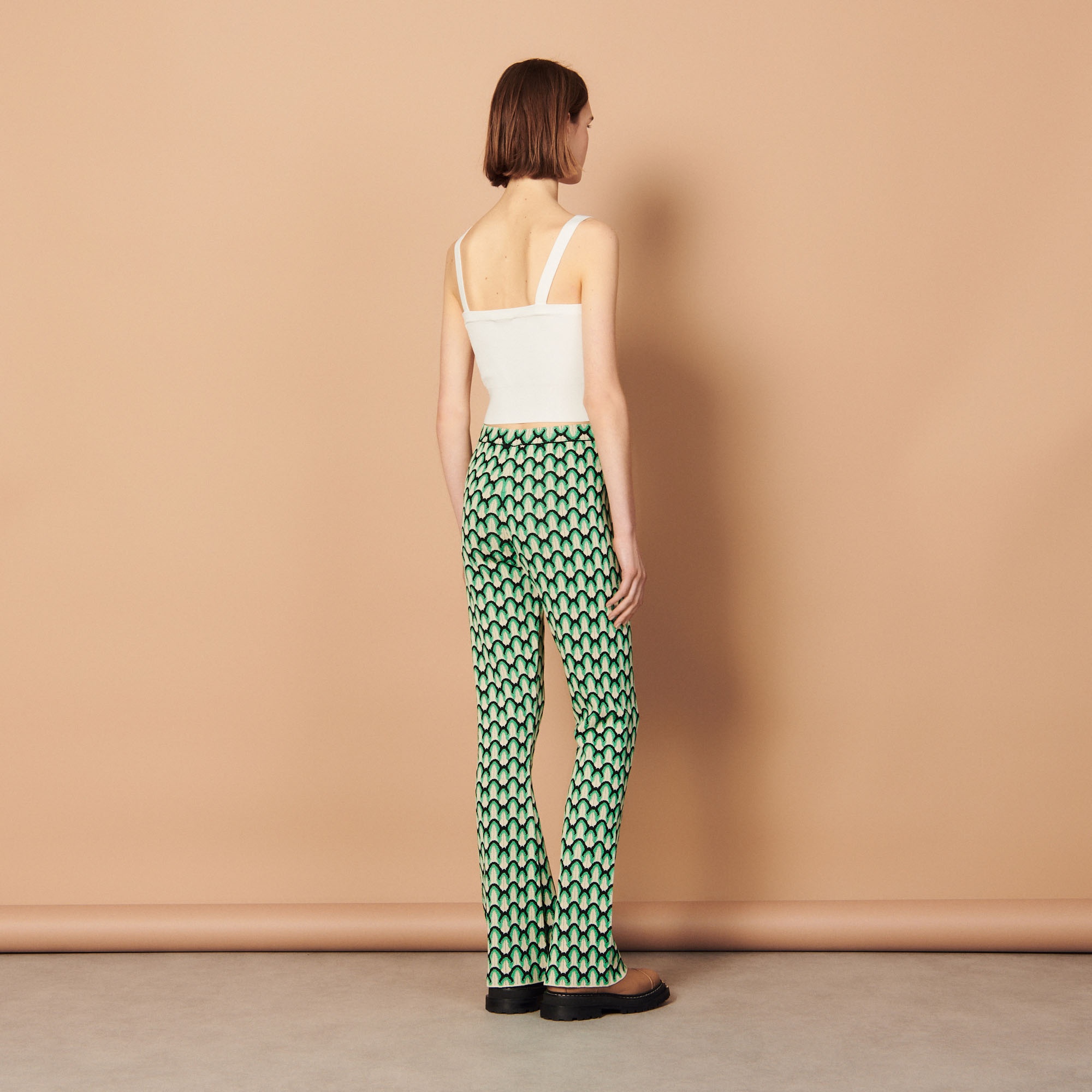 Fancy stitch knitted pants - 3