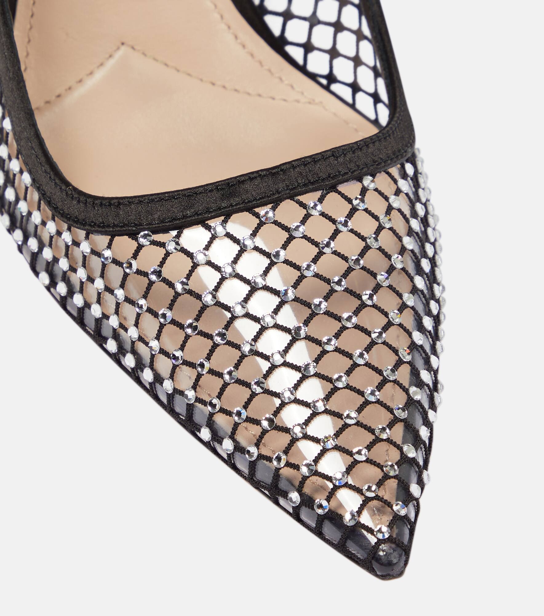 Crystal-embellished mesh pumps - 6