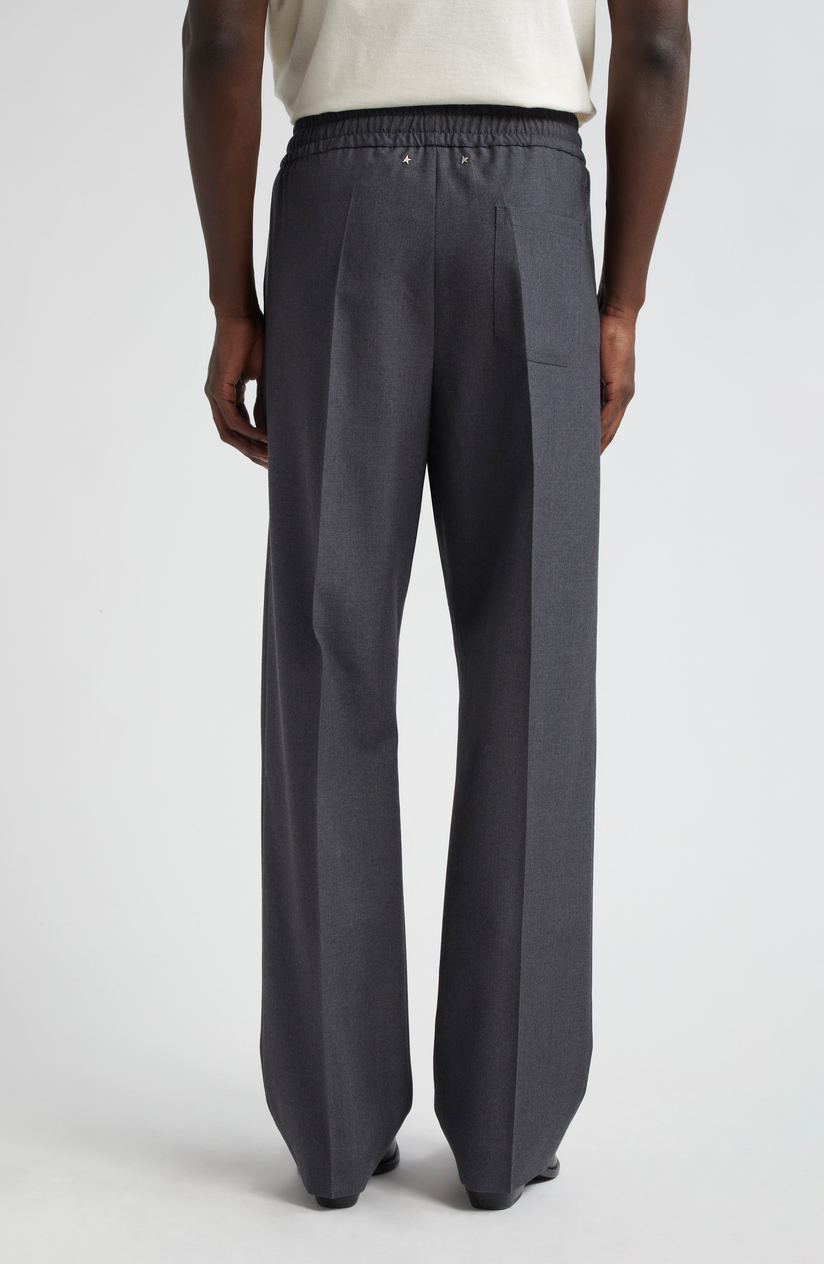 Golden Goose Lenny Wool Pants in Antracite/Melange at Nordstrom - 3